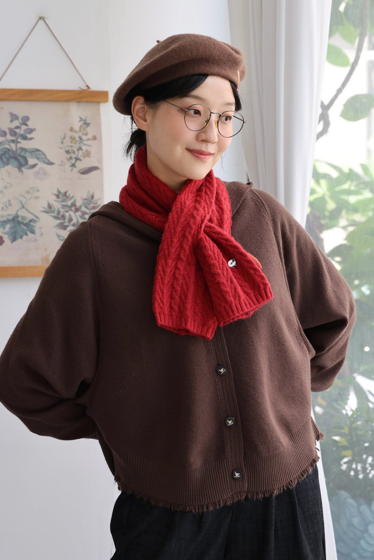 Little Sheep Cable Knit Scarf