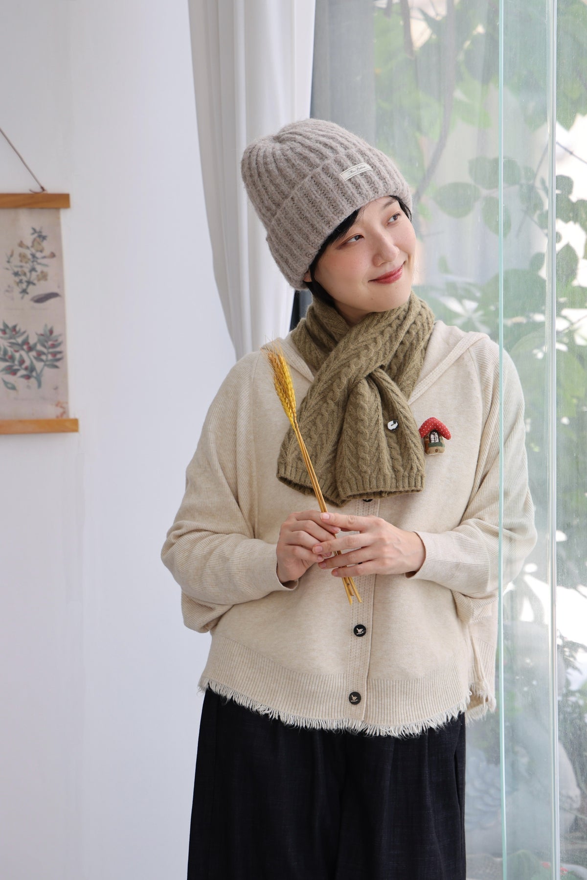 Little Sheep Cable Knit Scarf