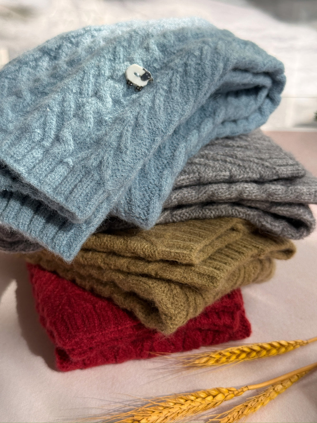 Little Sheep Cable Knit Scarf