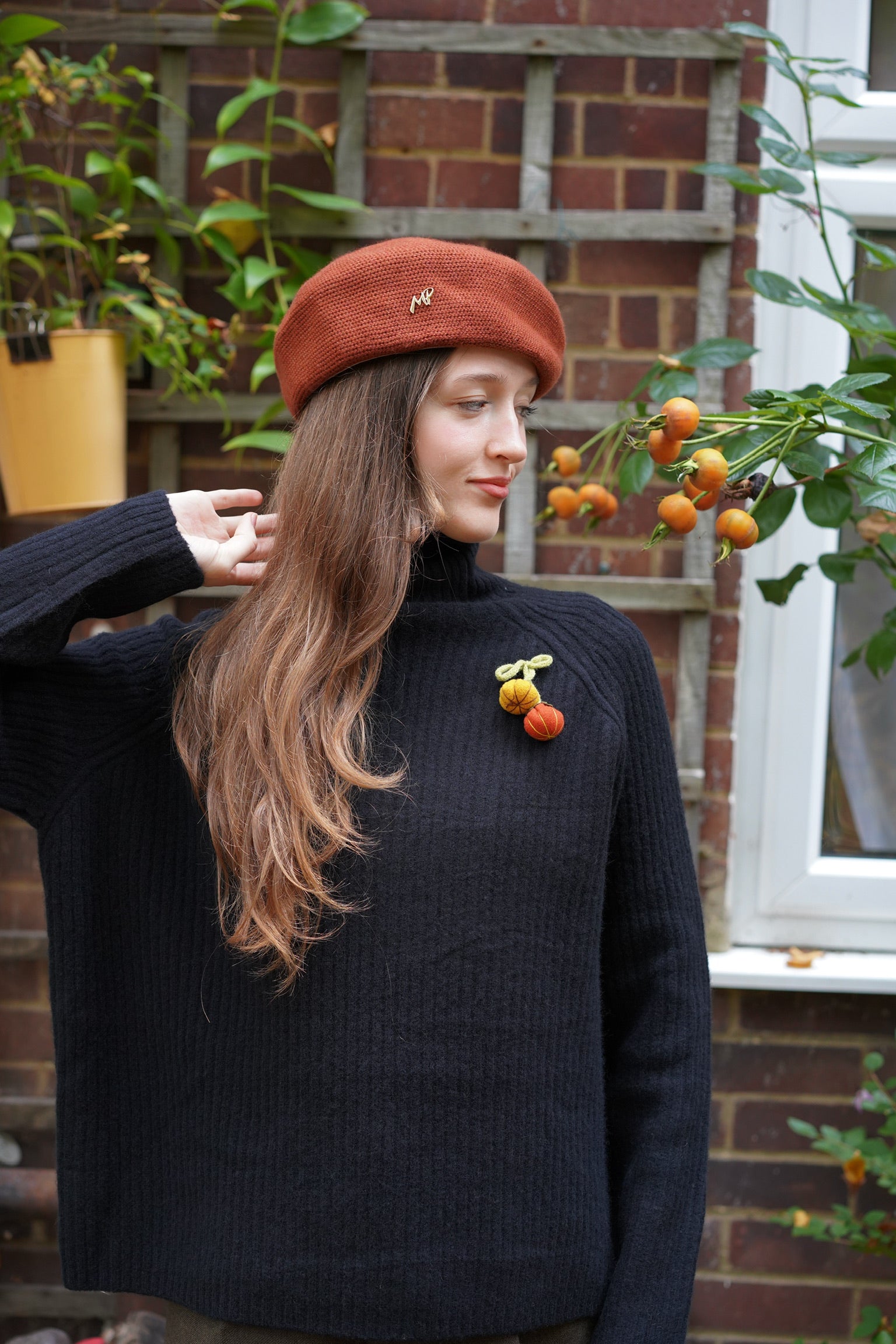 Little Pumpkin Yak Wool Jumper (Black）