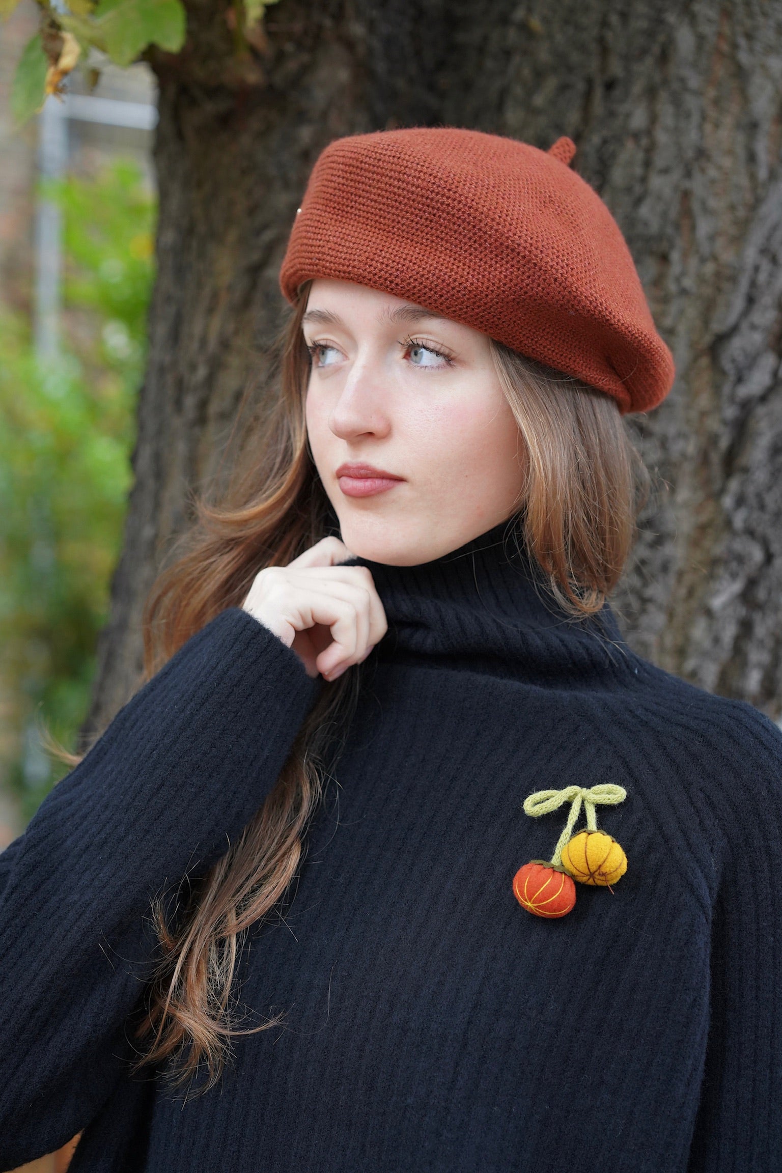 Little Pumpkin Yak Wool Jumper (Black）