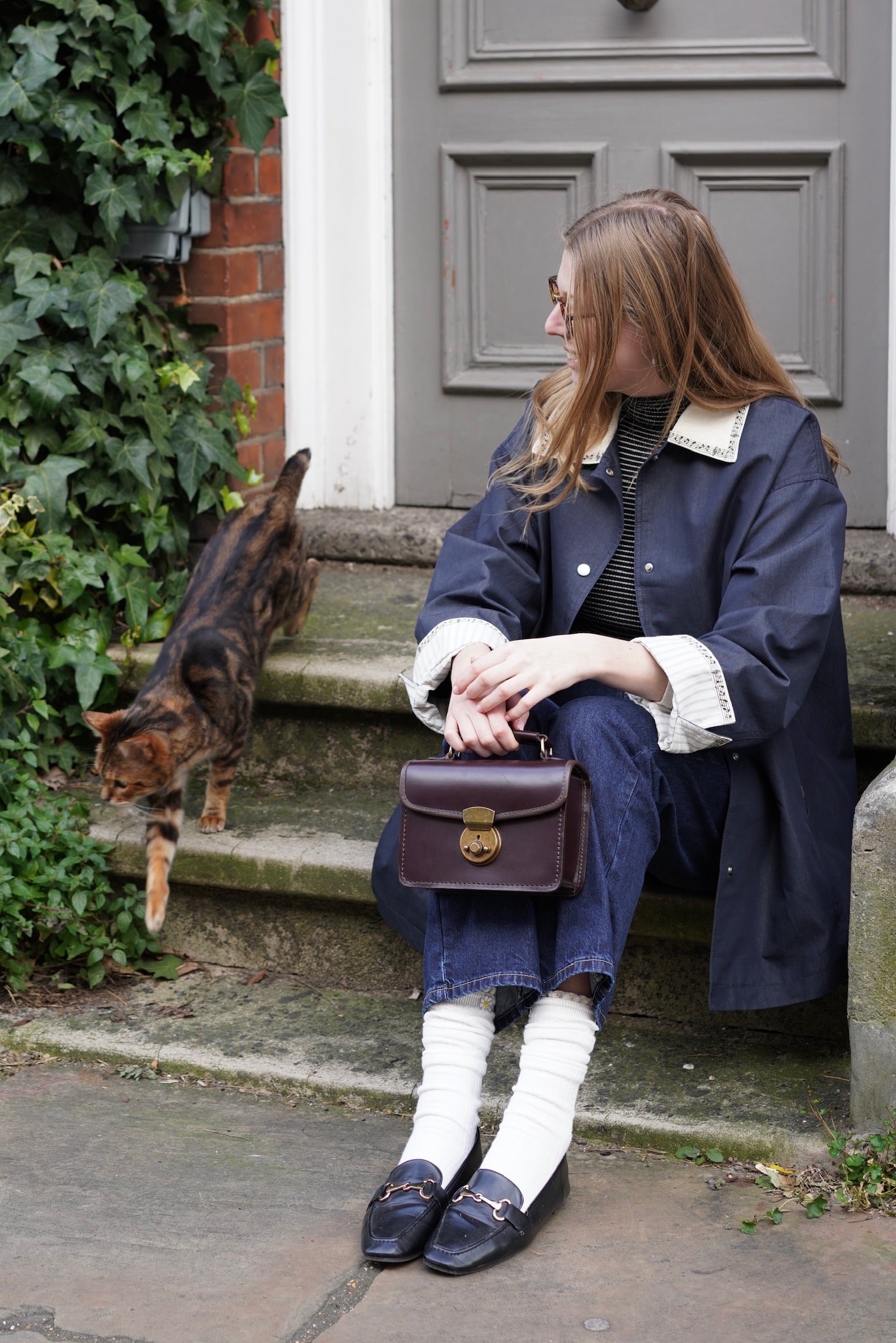 London Girl Sailor Jacket (Navy Blue)