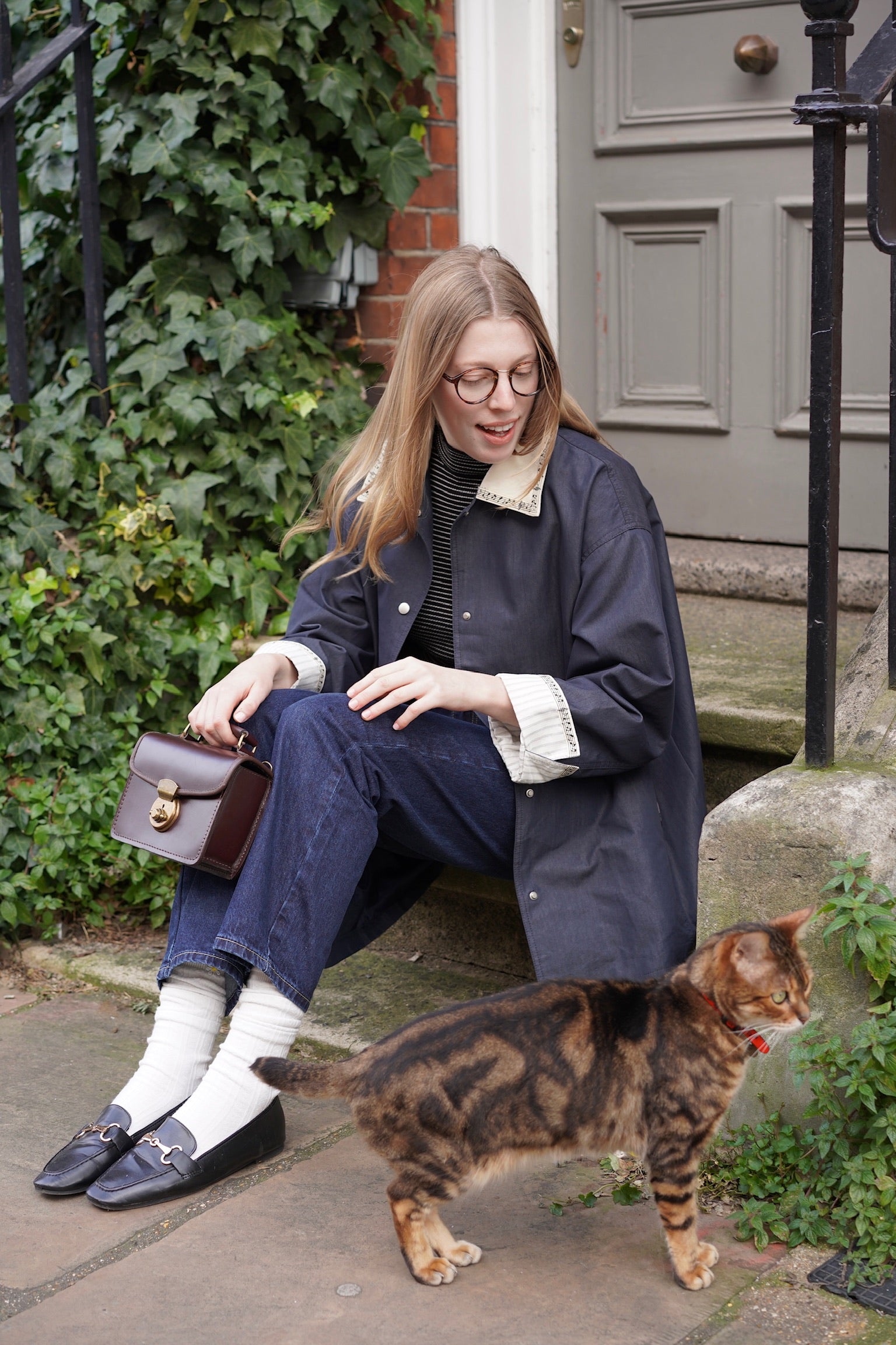 London Girl Sailor Jacket (Navy Blue)