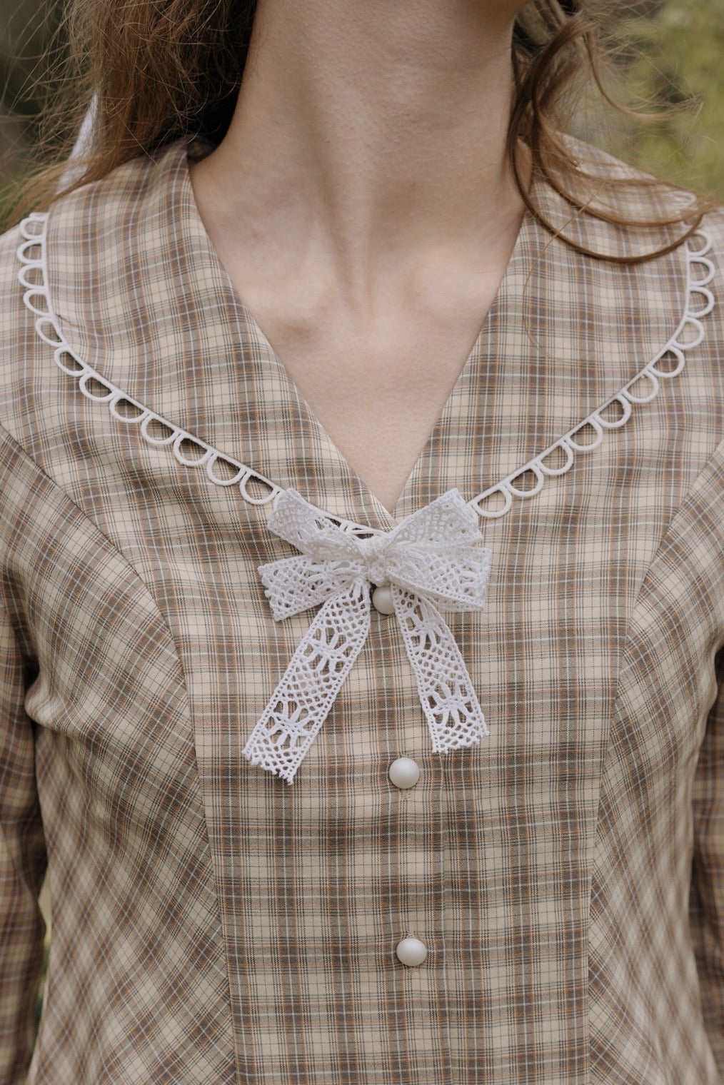 Love Lace Bow Blouse