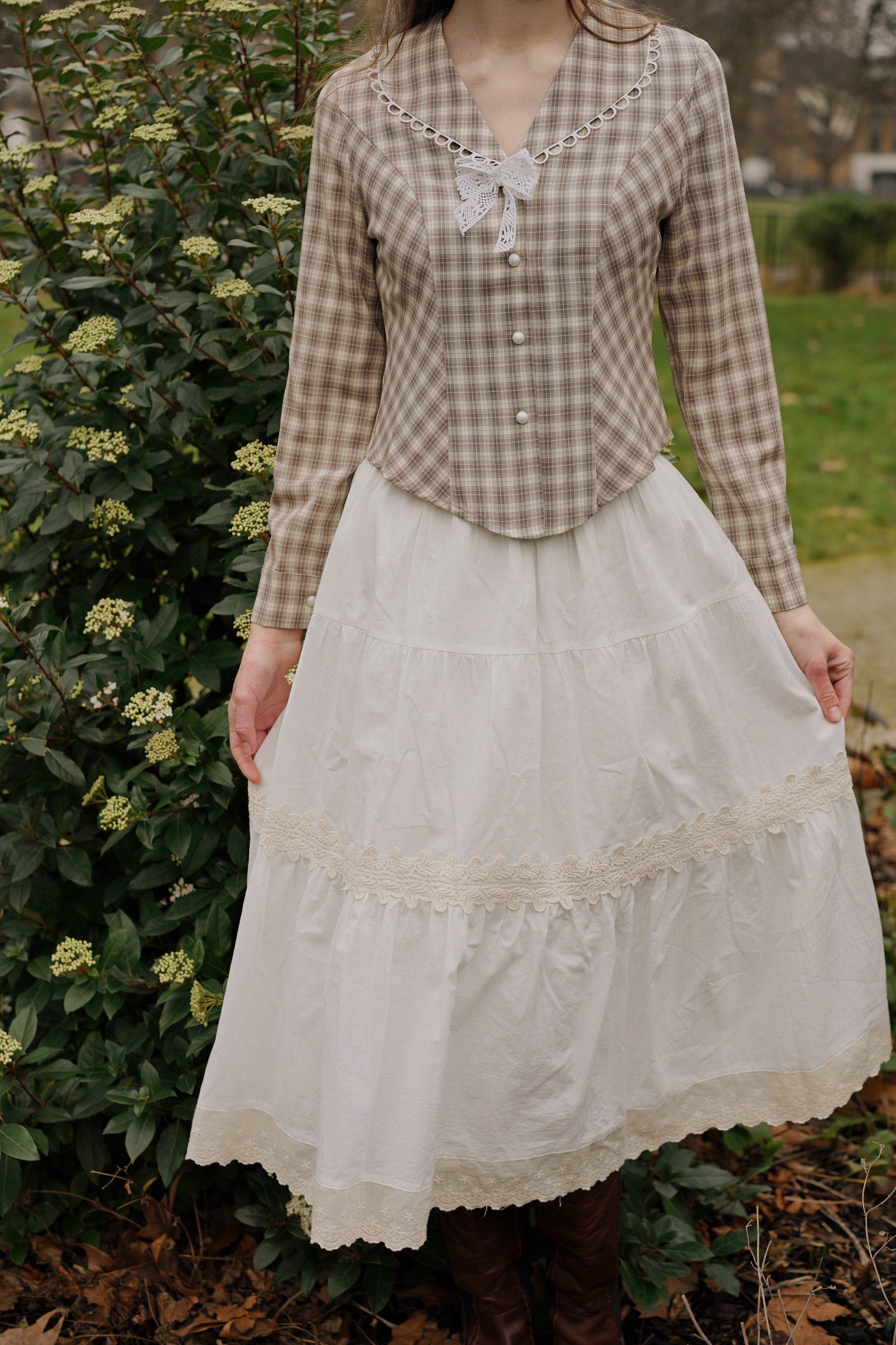 Angelica Tiered Cotton Skirt