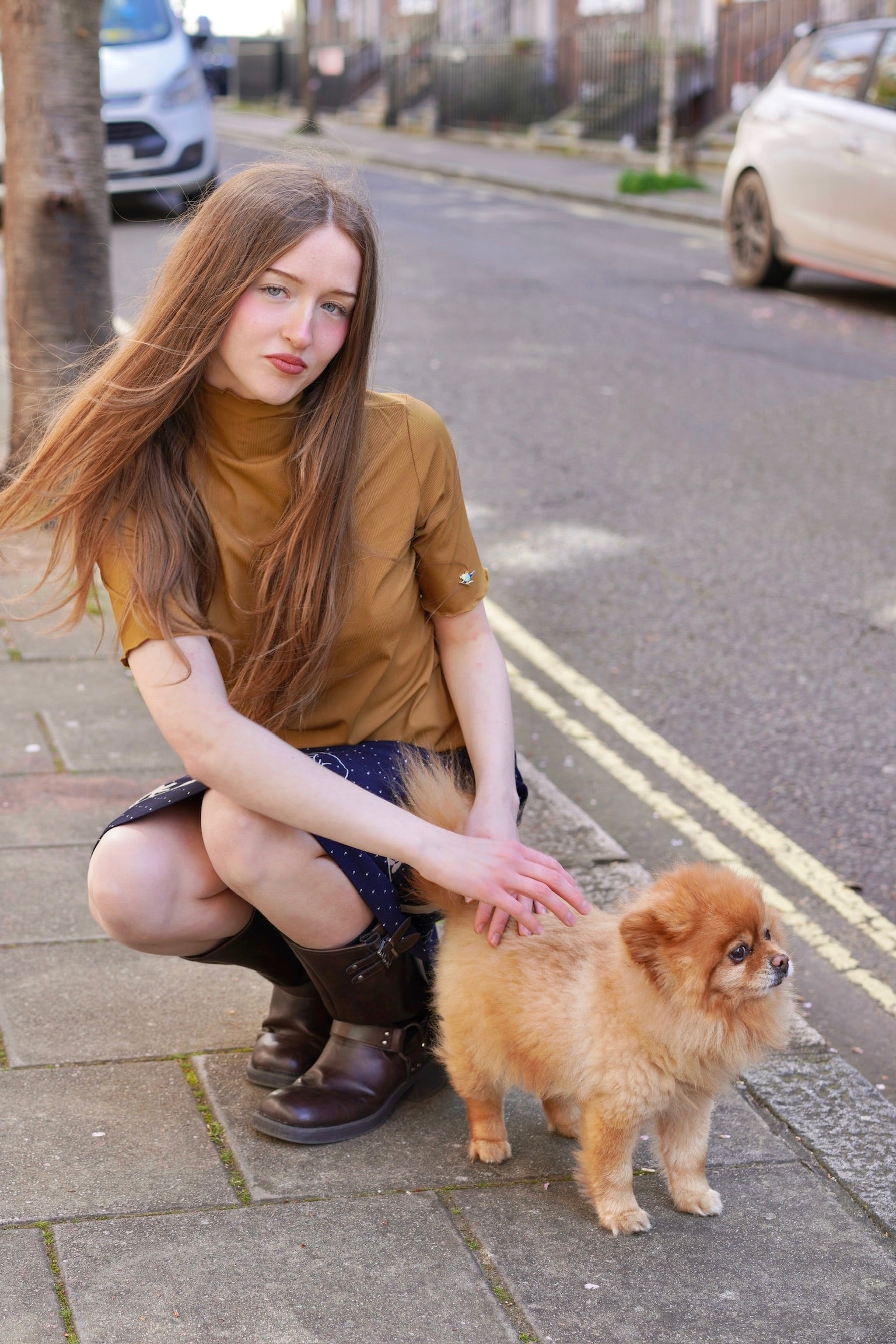 Lucky Bird Jersey Top (Caramel)
