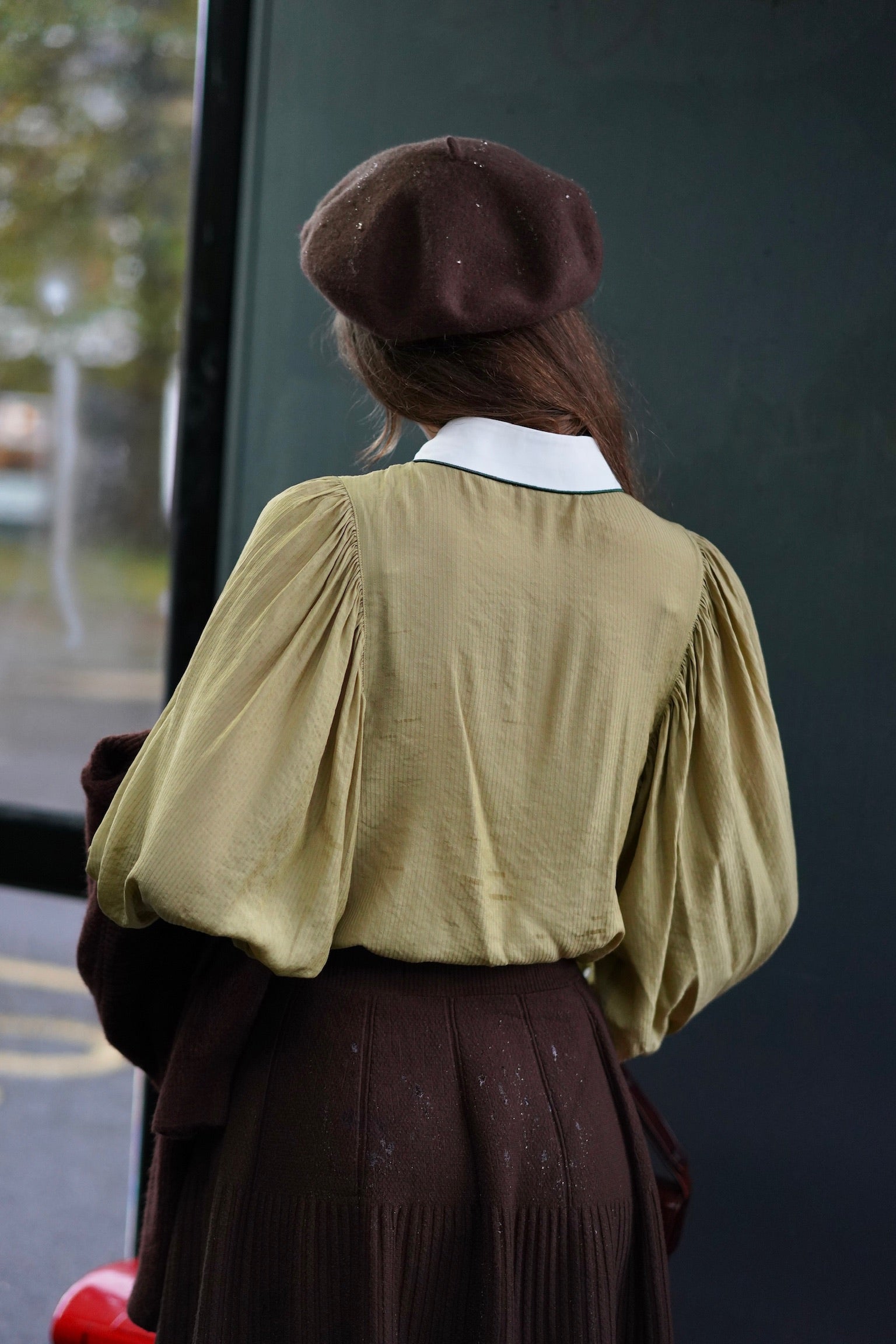 Lucky Songbird Blouse （Olive）