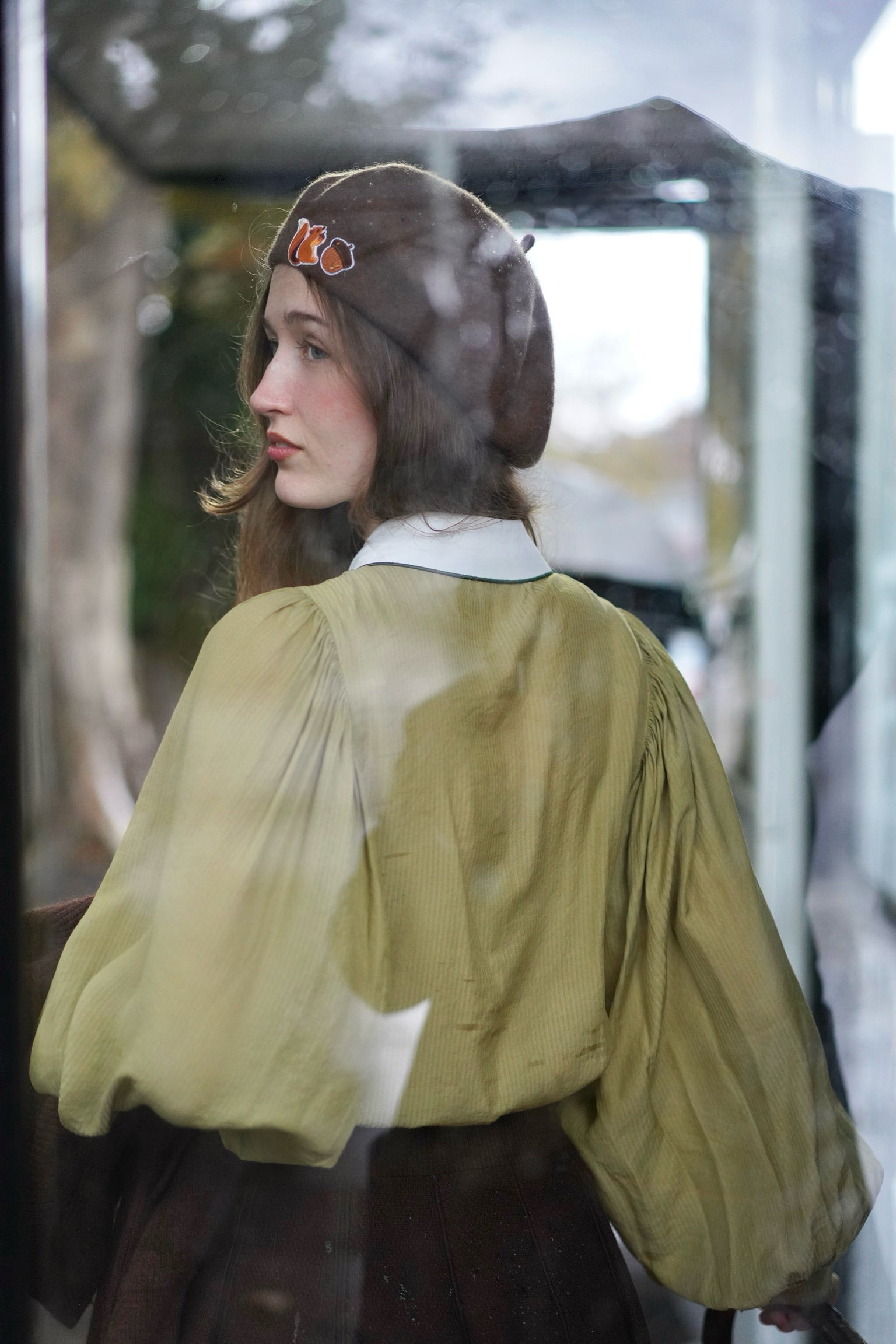 Lucky Songbird Blouse （Olive）