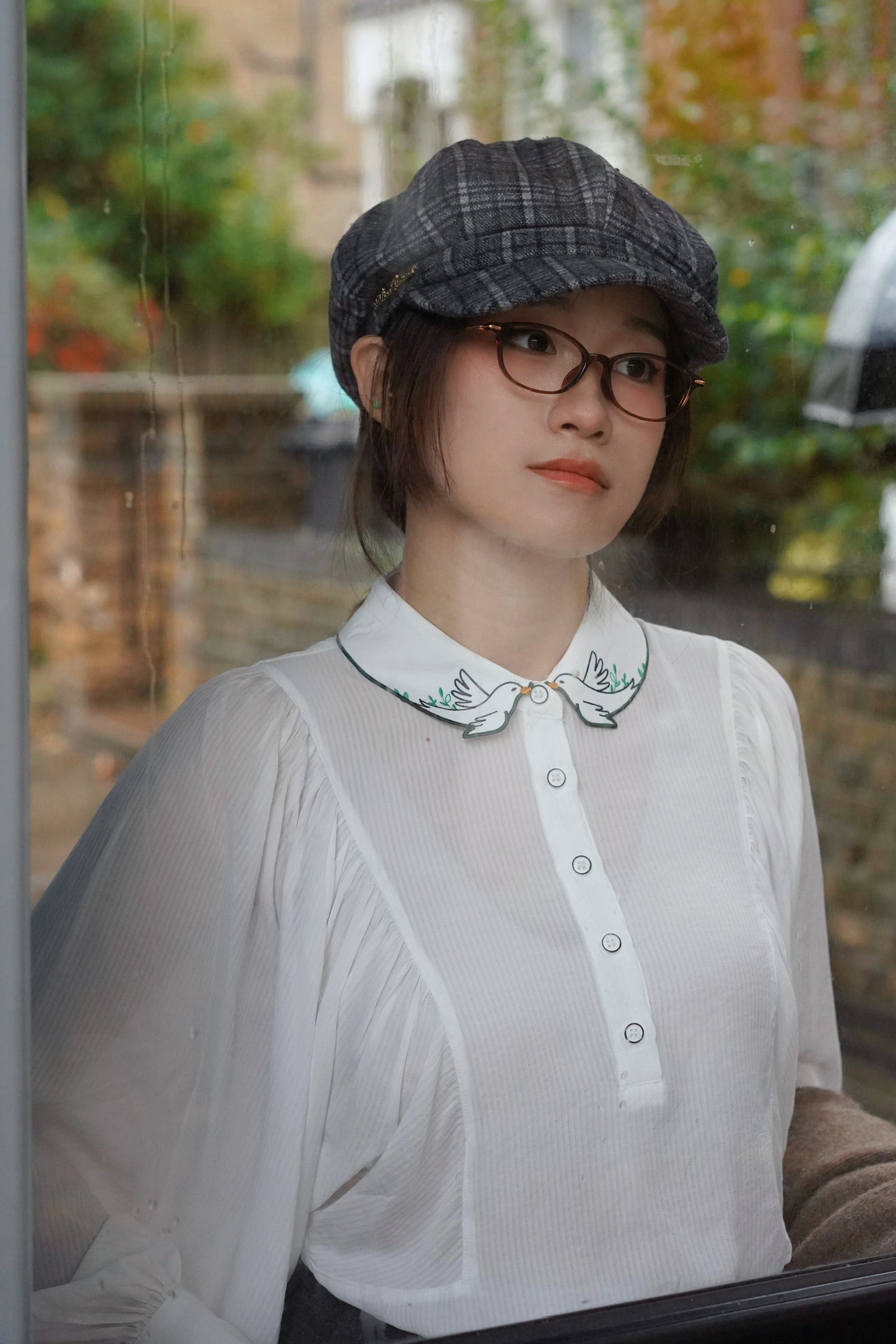 Lucky Songbird Blouse (White）