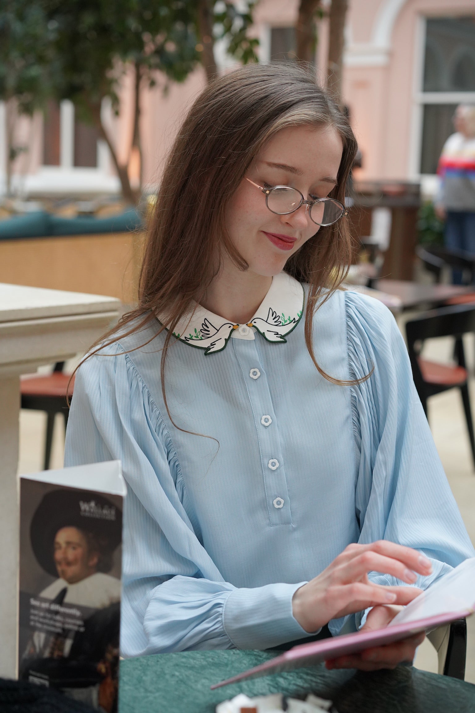 Lucky Songbird Blouse (Powder Blue)