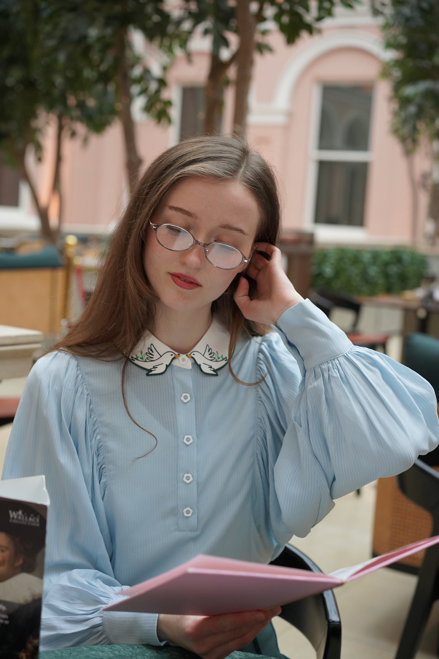 Lucky Songbird Blouse (Powder Blue)
