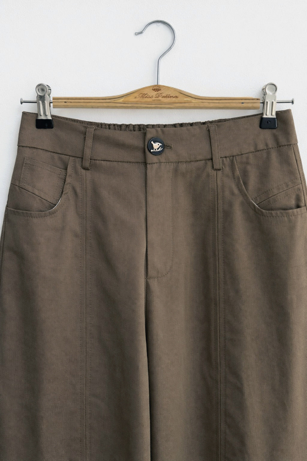 Lyocell Blend Barrel Trousers (Earth)