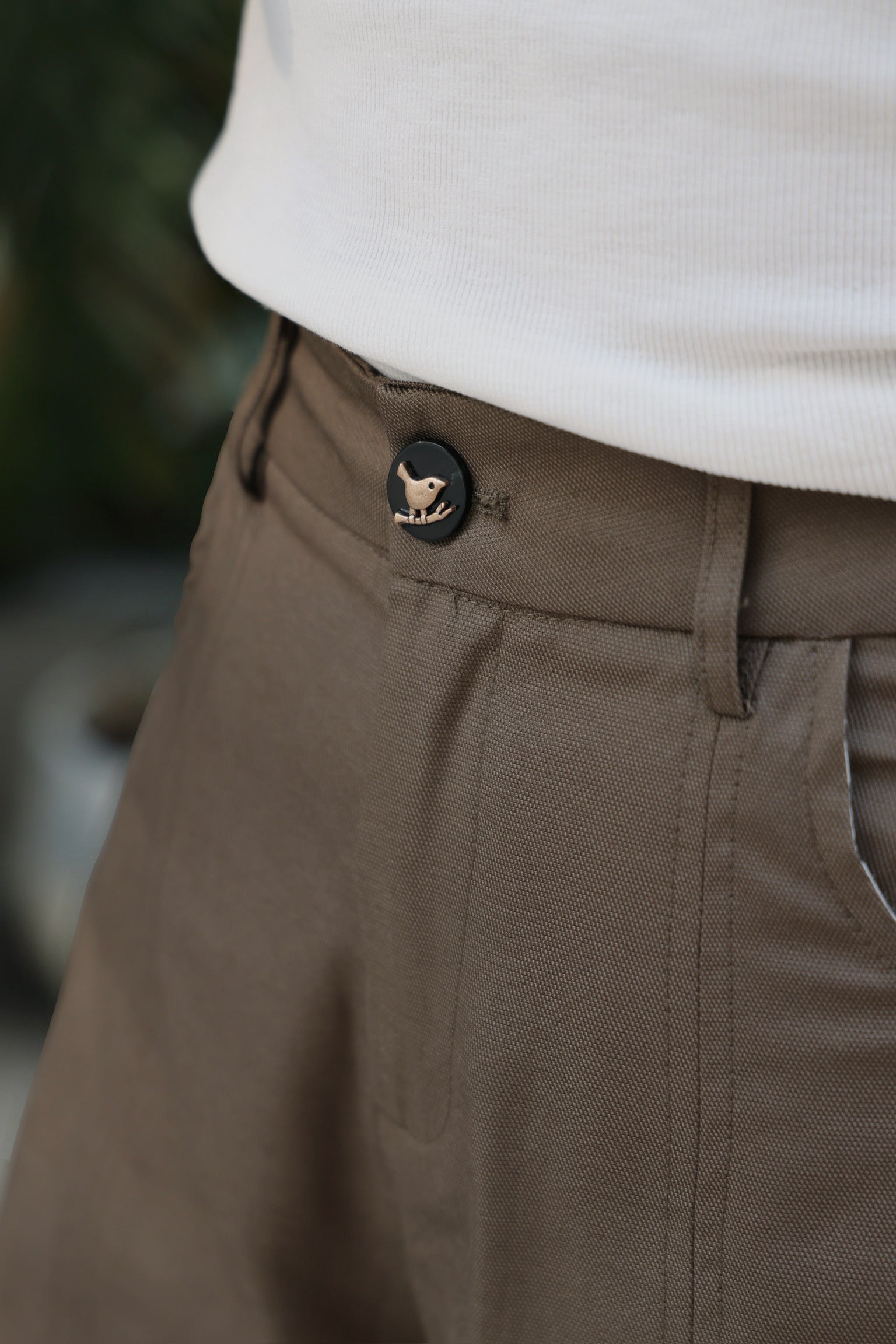 Lyocell Blend Barrel Trousers (Earth)