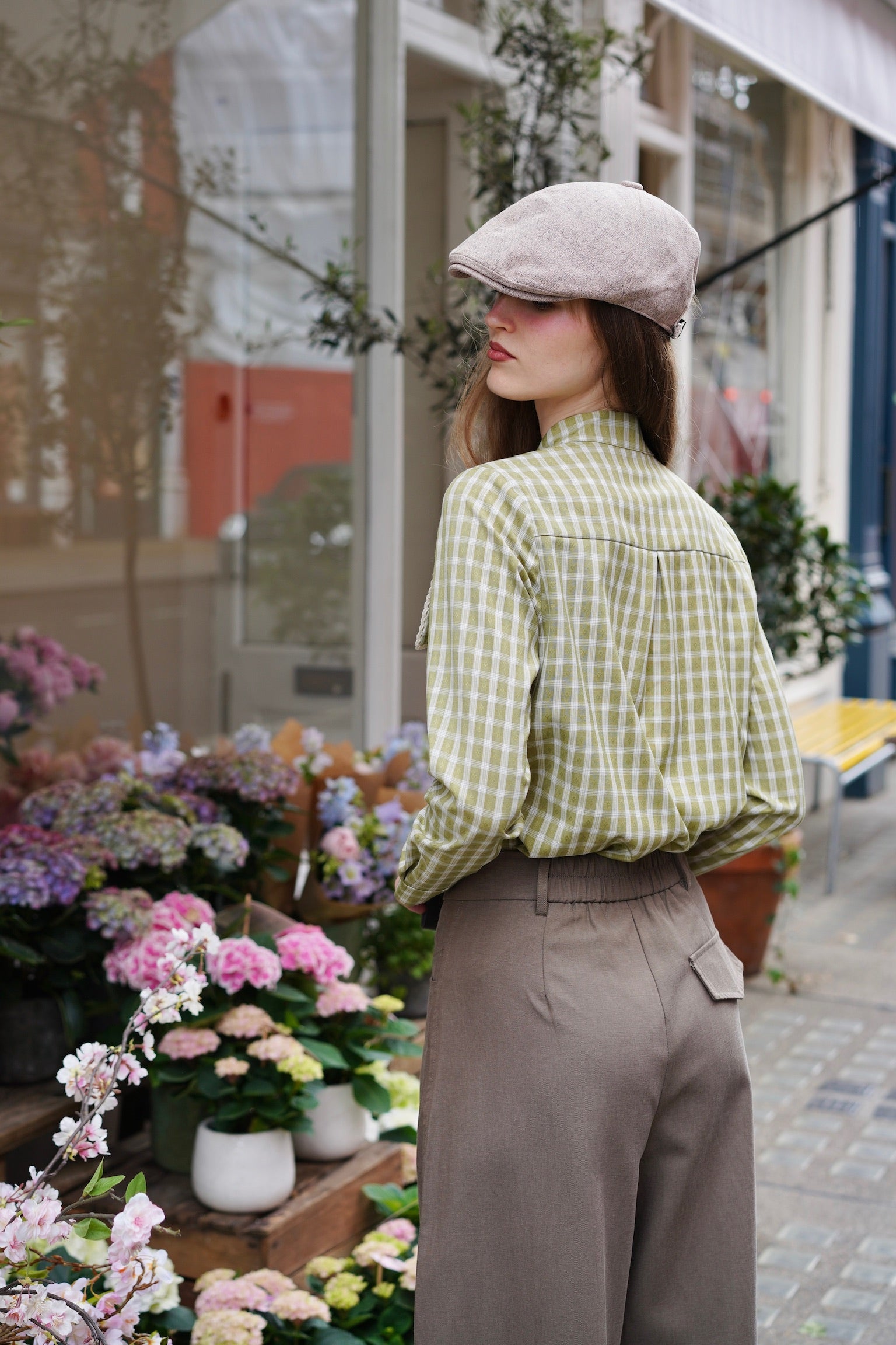 Clover Gingham Bow Blouse
