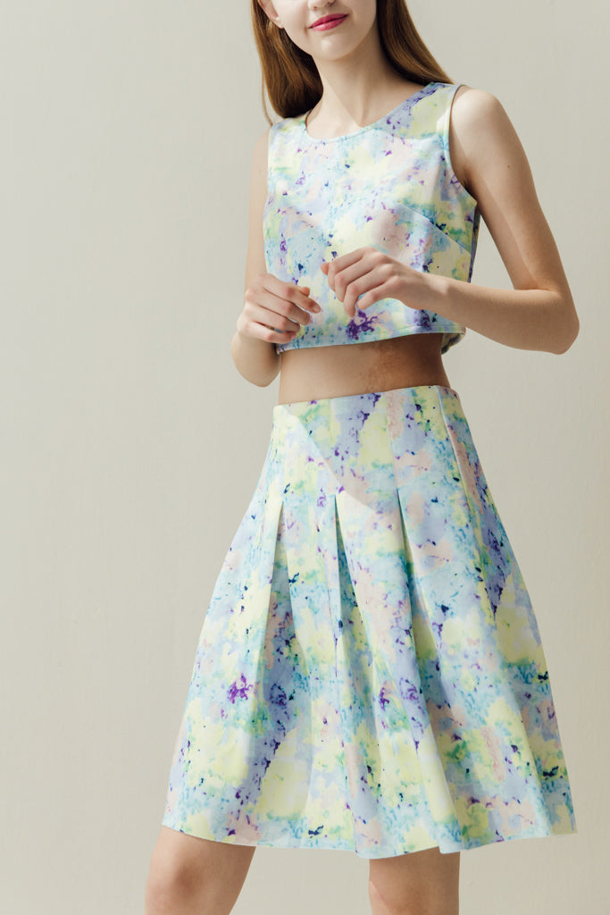 The Wanderlust Skirt (Floral Paint)