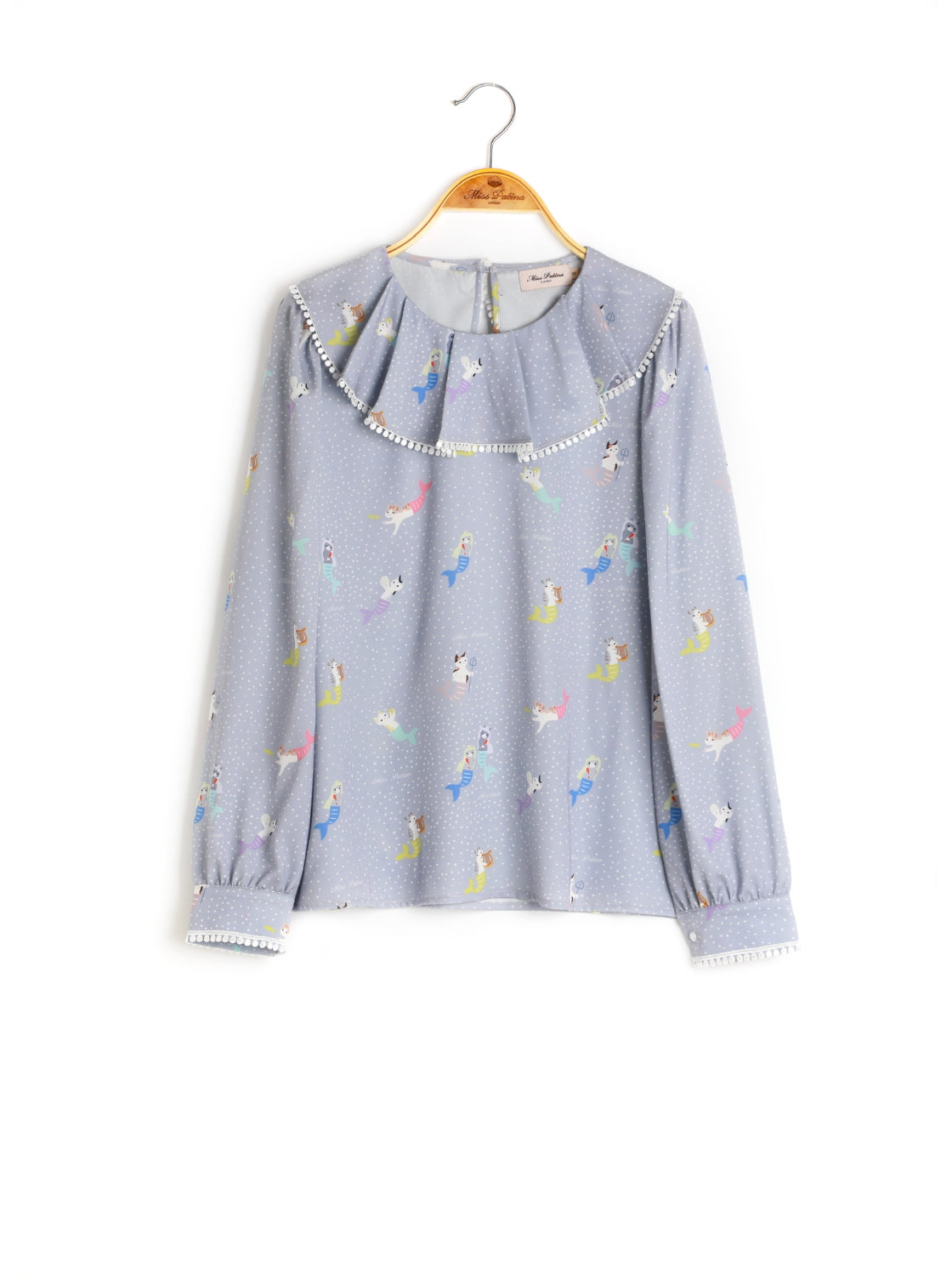 Magical Mermaid Cat Blouse