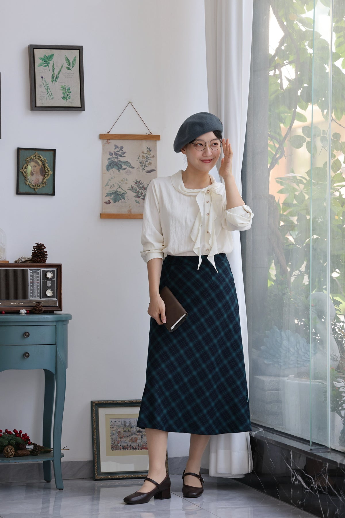 Margot Draped Bow Blouse