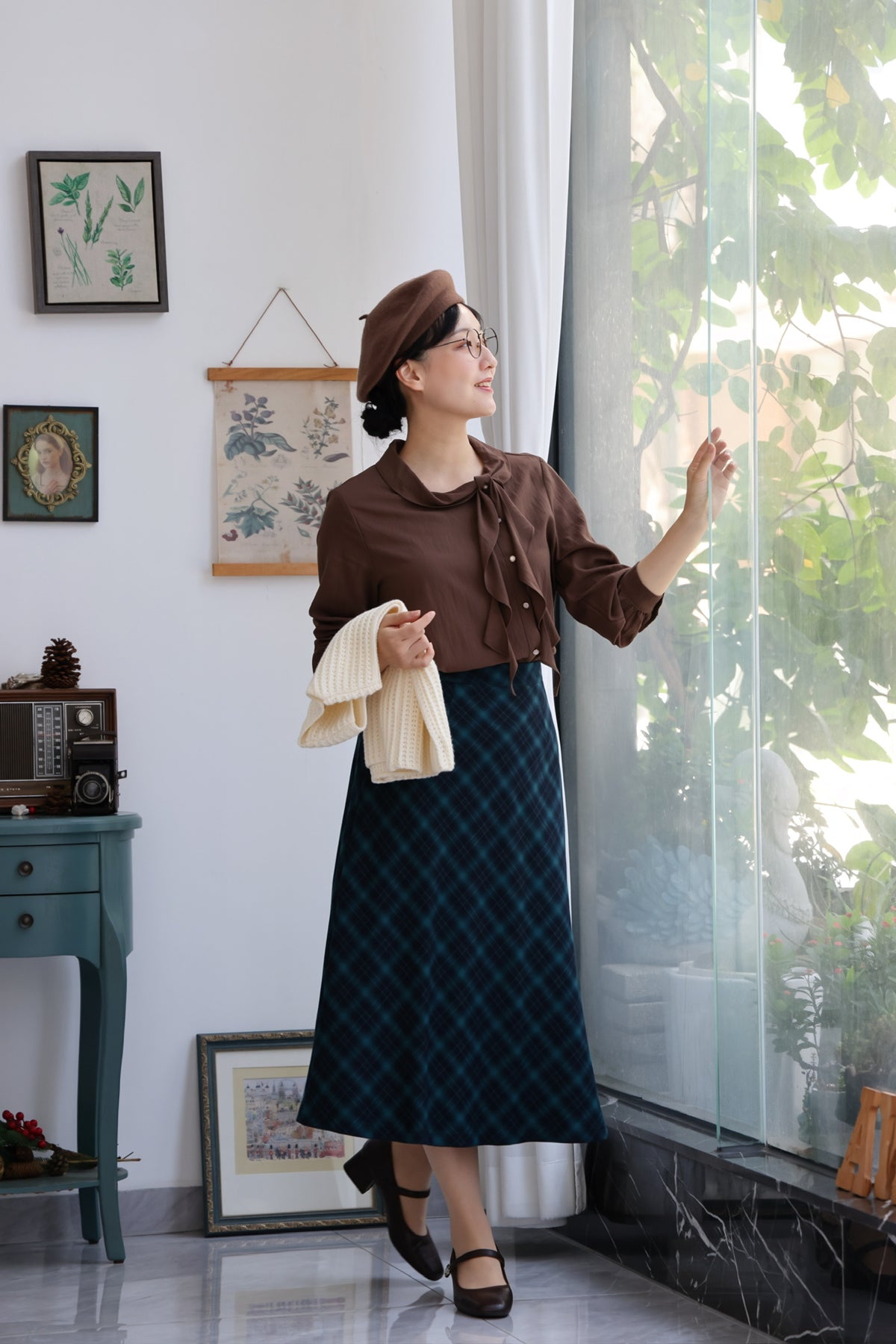 Margot Draped Bow Blouse