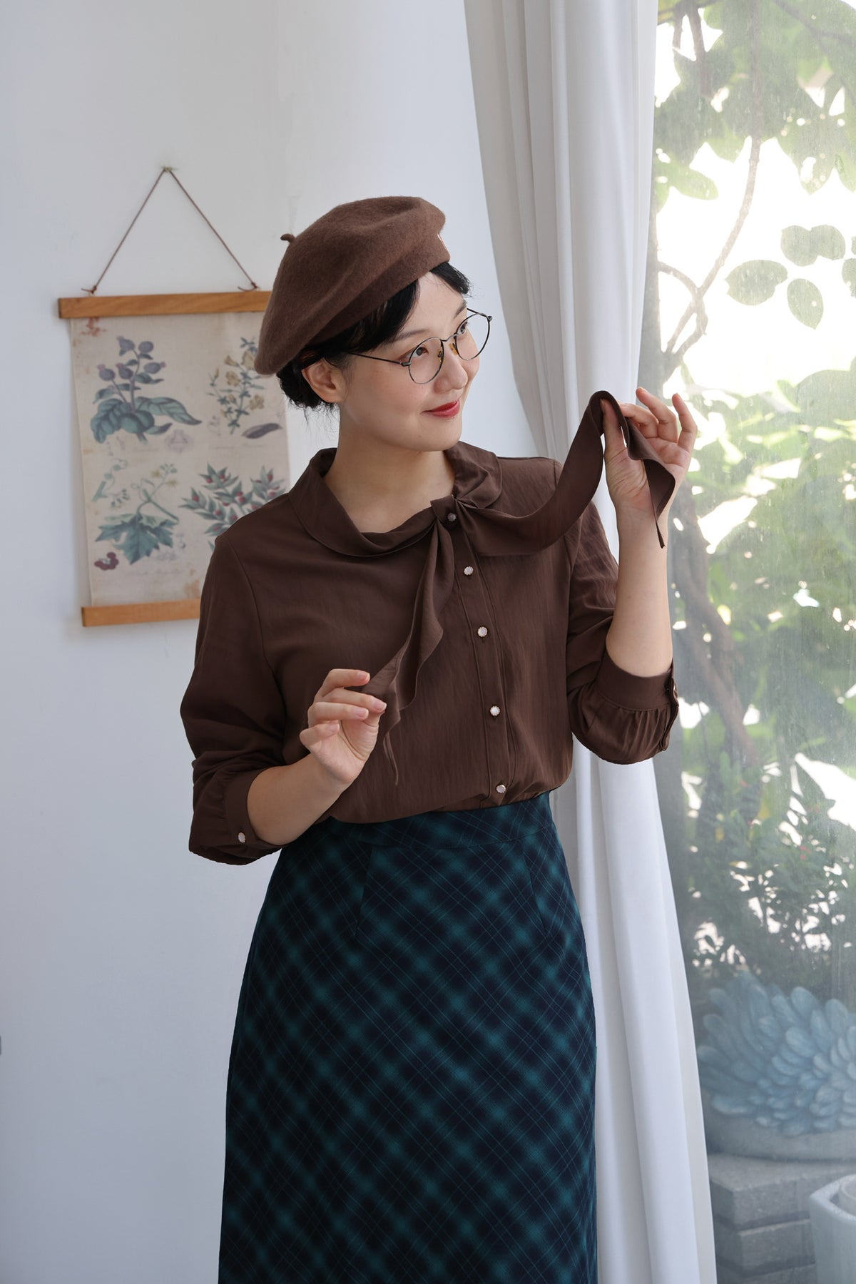 Margot Draped Bow Blouse