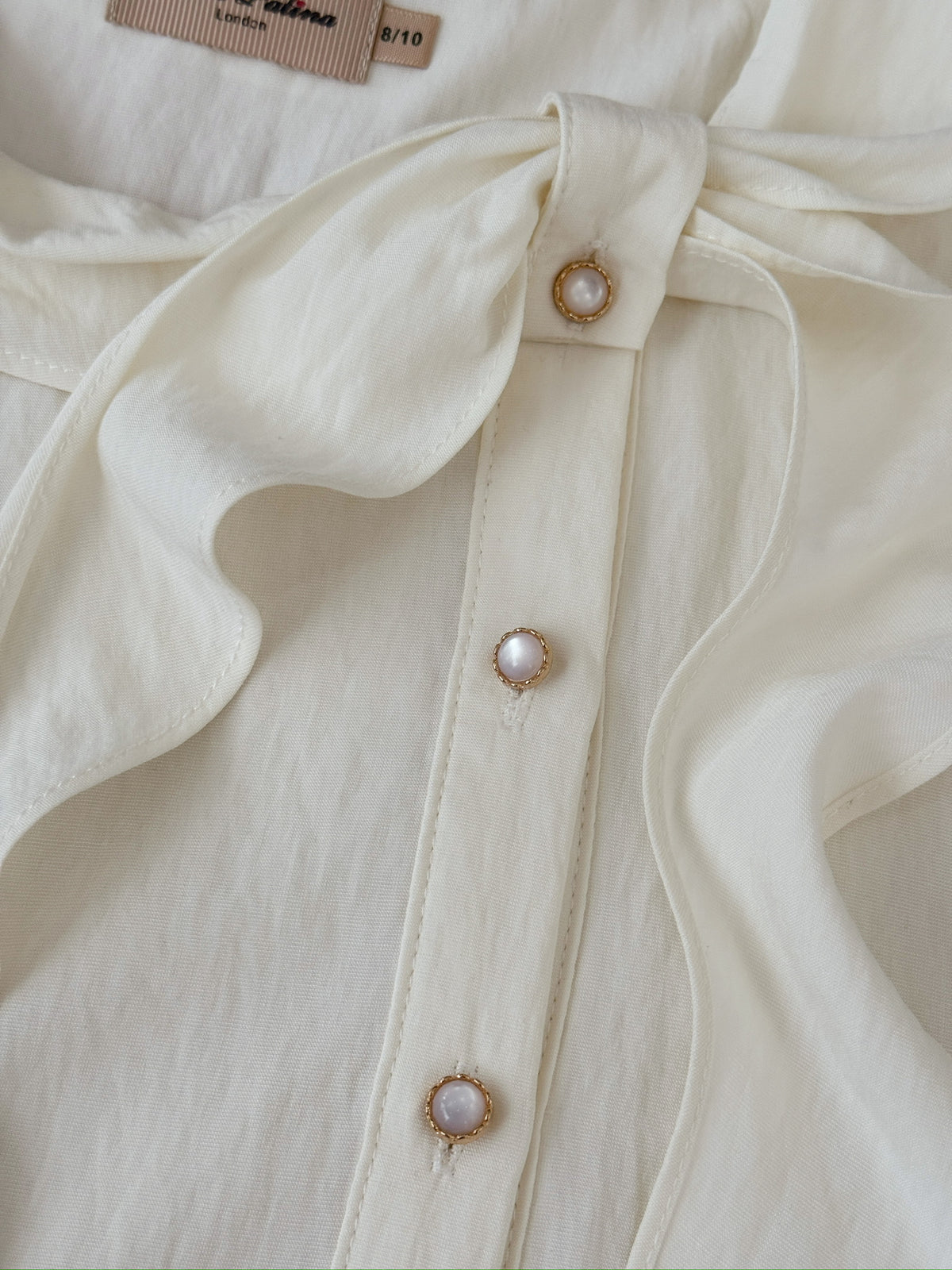 Margot Draped Bow Blouse