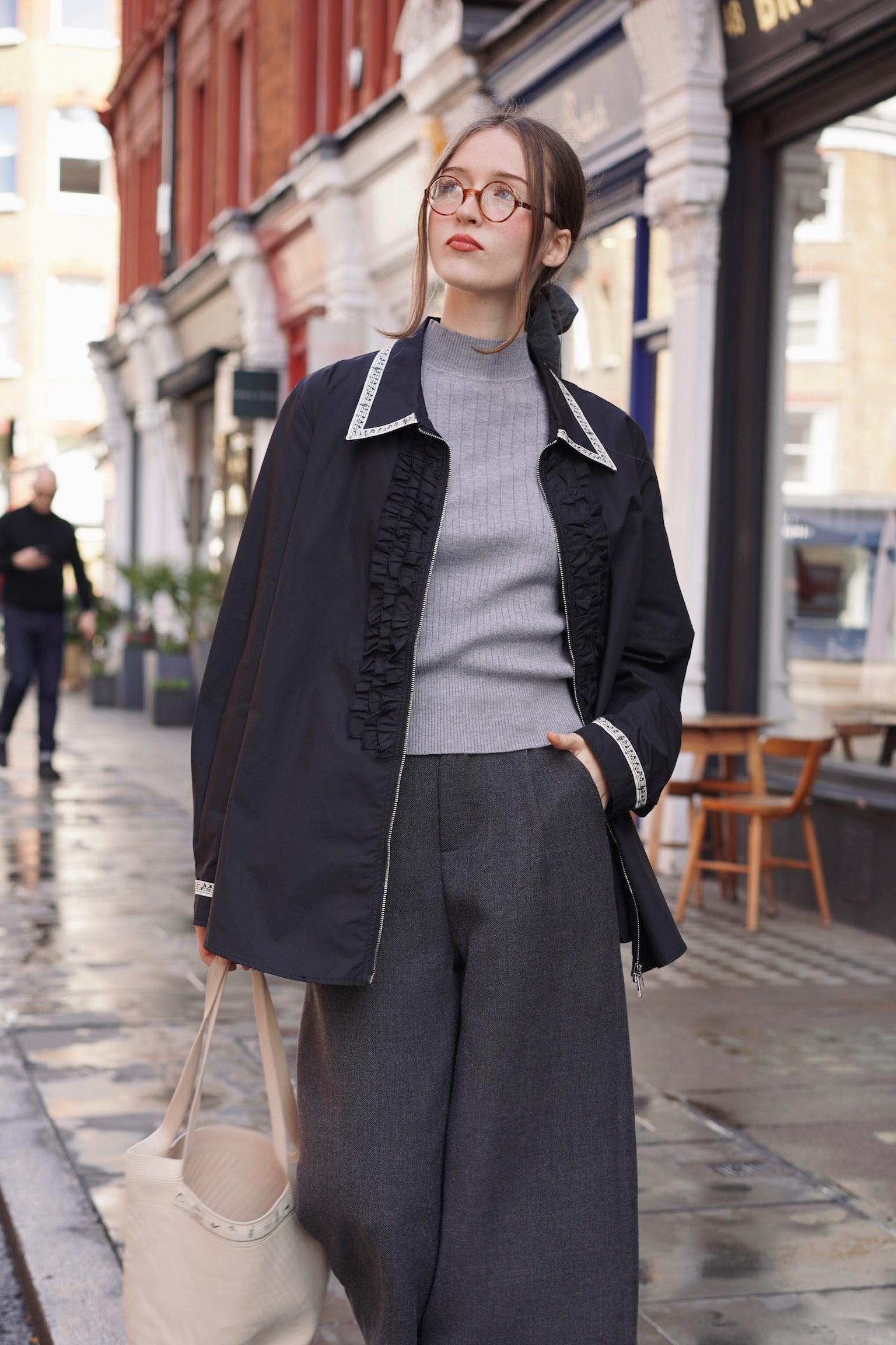 Melody Sailor Zip Shirt Jacket