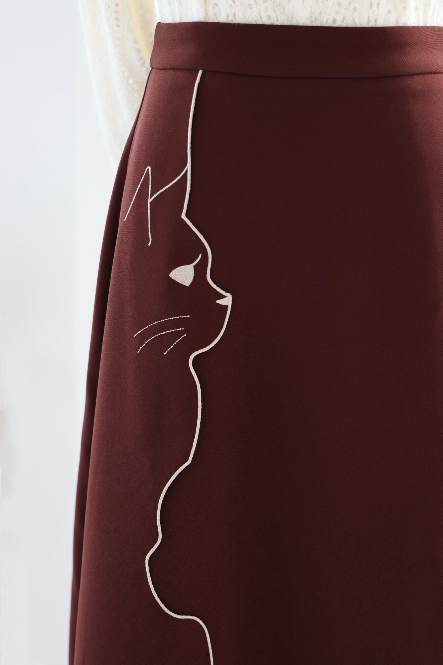 Meowvelous Skirt (Wine)