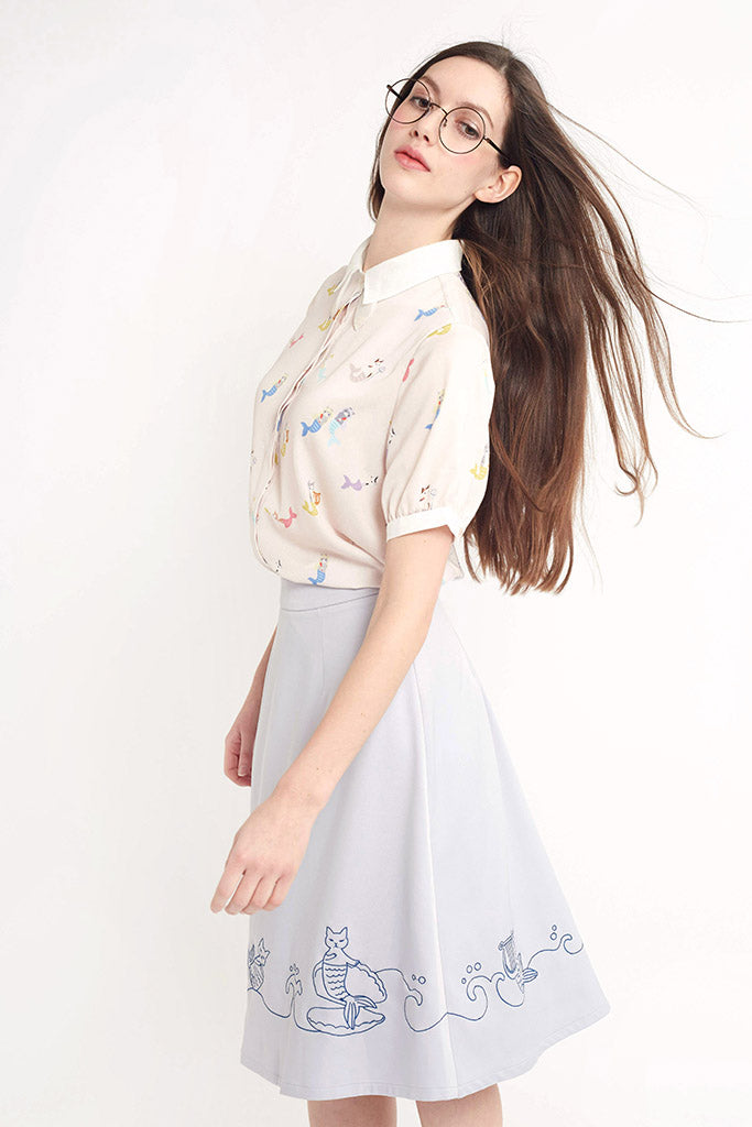 Mer-Cat Shirt (Baby Pink)