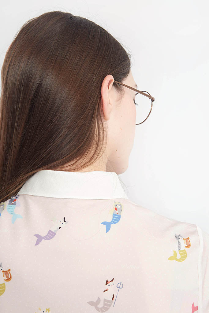 Mer-Cat Shirt (Baby Pink)