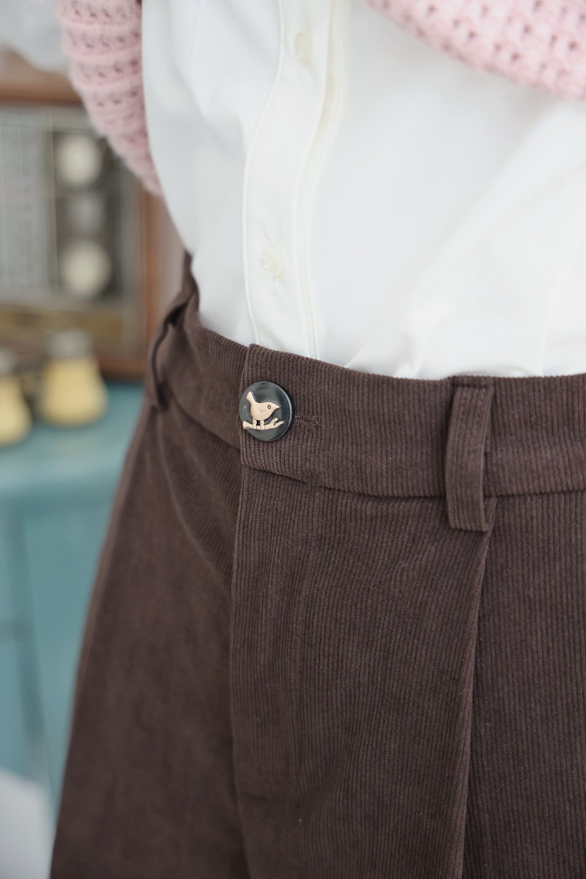 Minimal Corduroy Culottes (Chocolate)