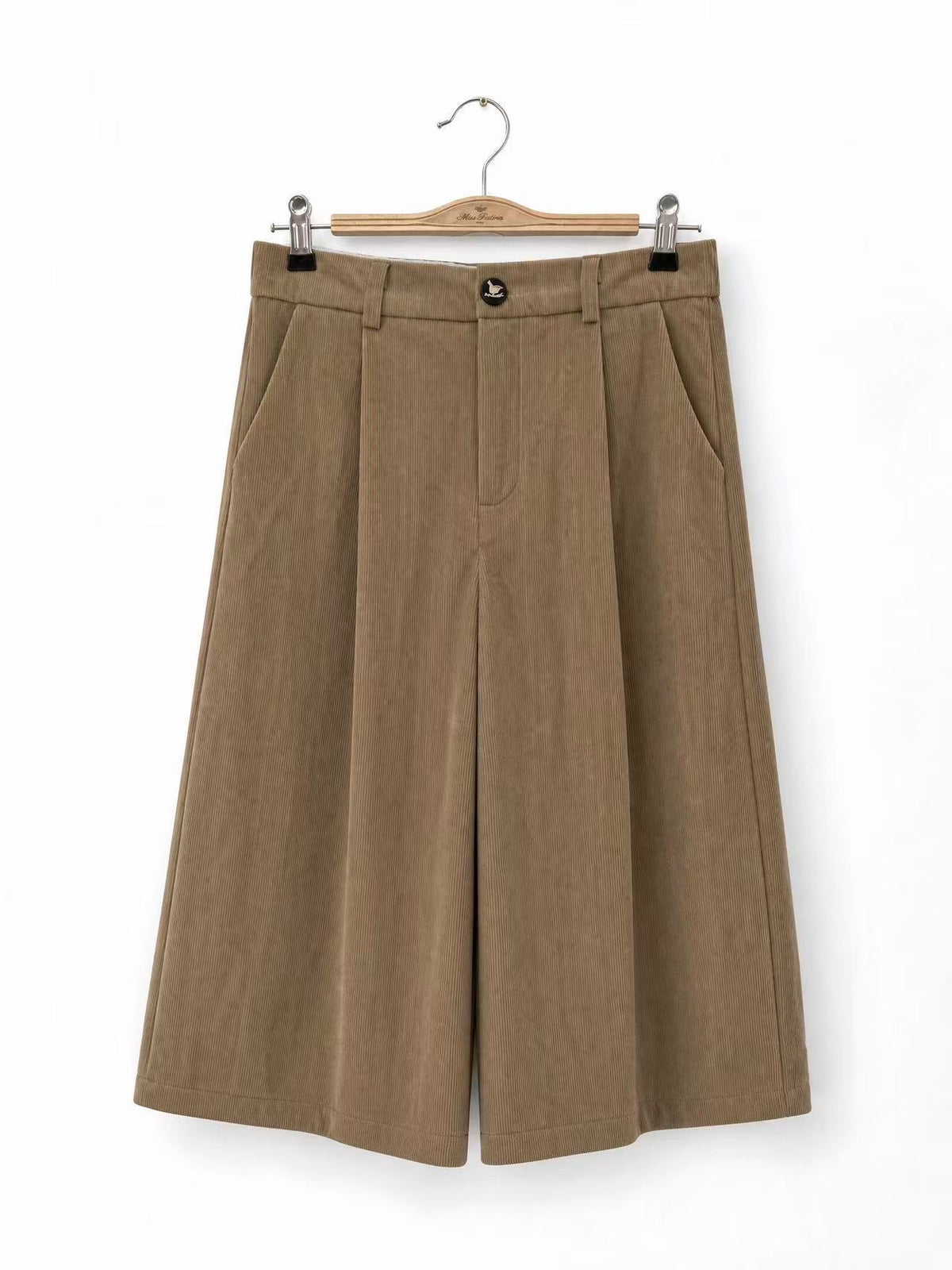 Minimal Corduroy Culottes (Camel)