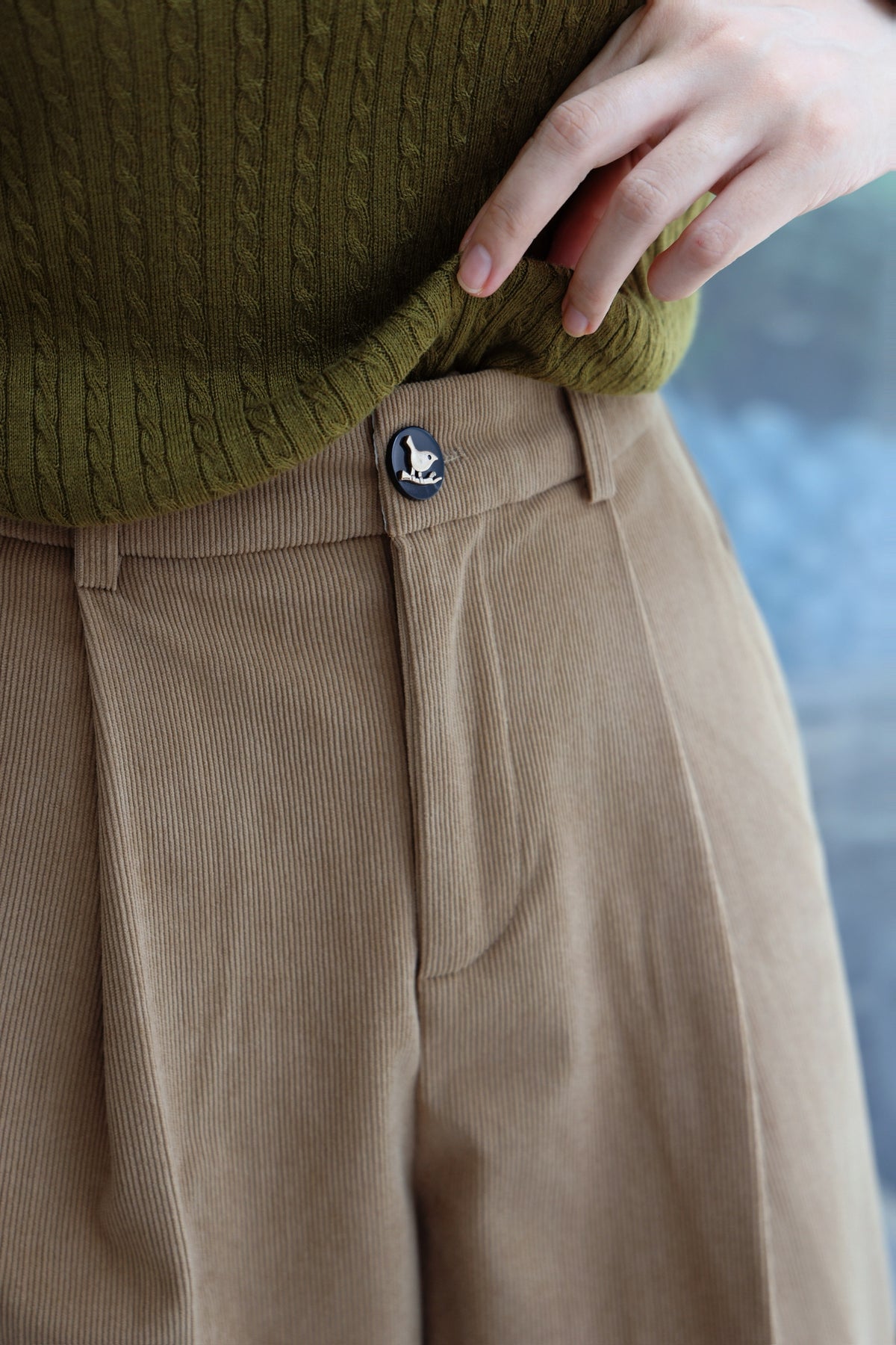 Minimal Corduroy Culottes (Camel)