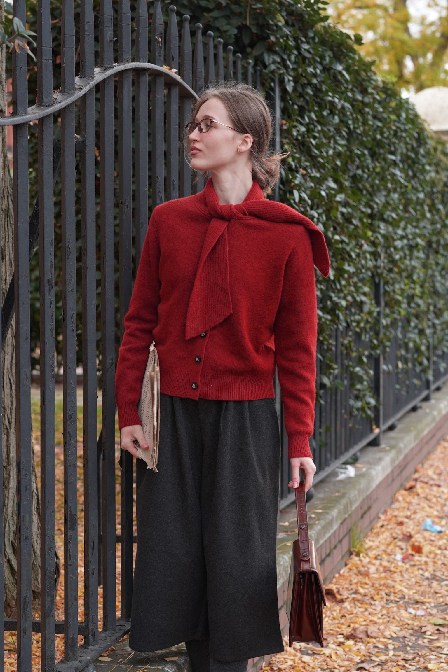 Miss Honey Wool Jumper（Cranberry Red ）