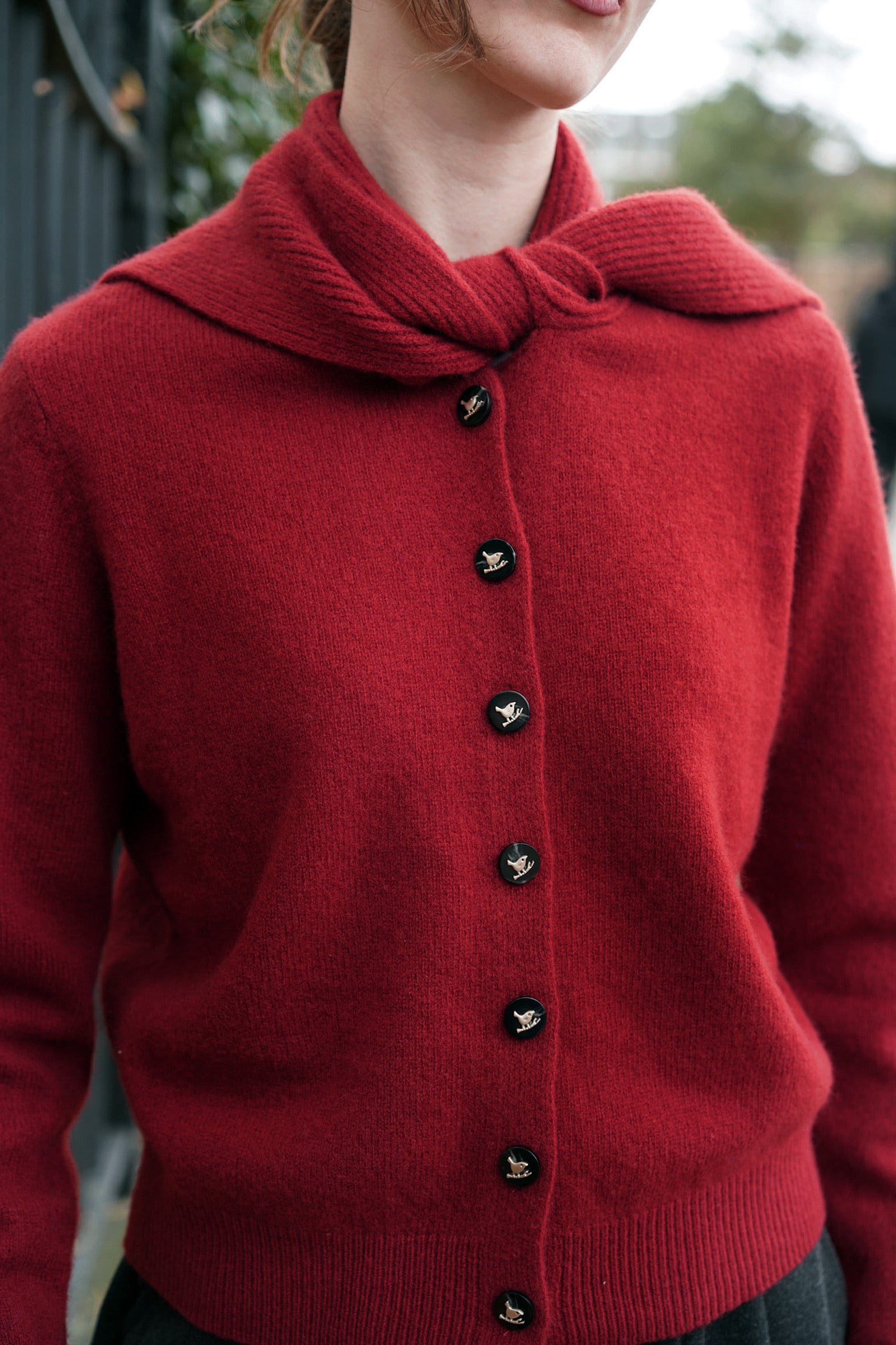 Miss Honey Wool Jumper（Cranberry Red ）