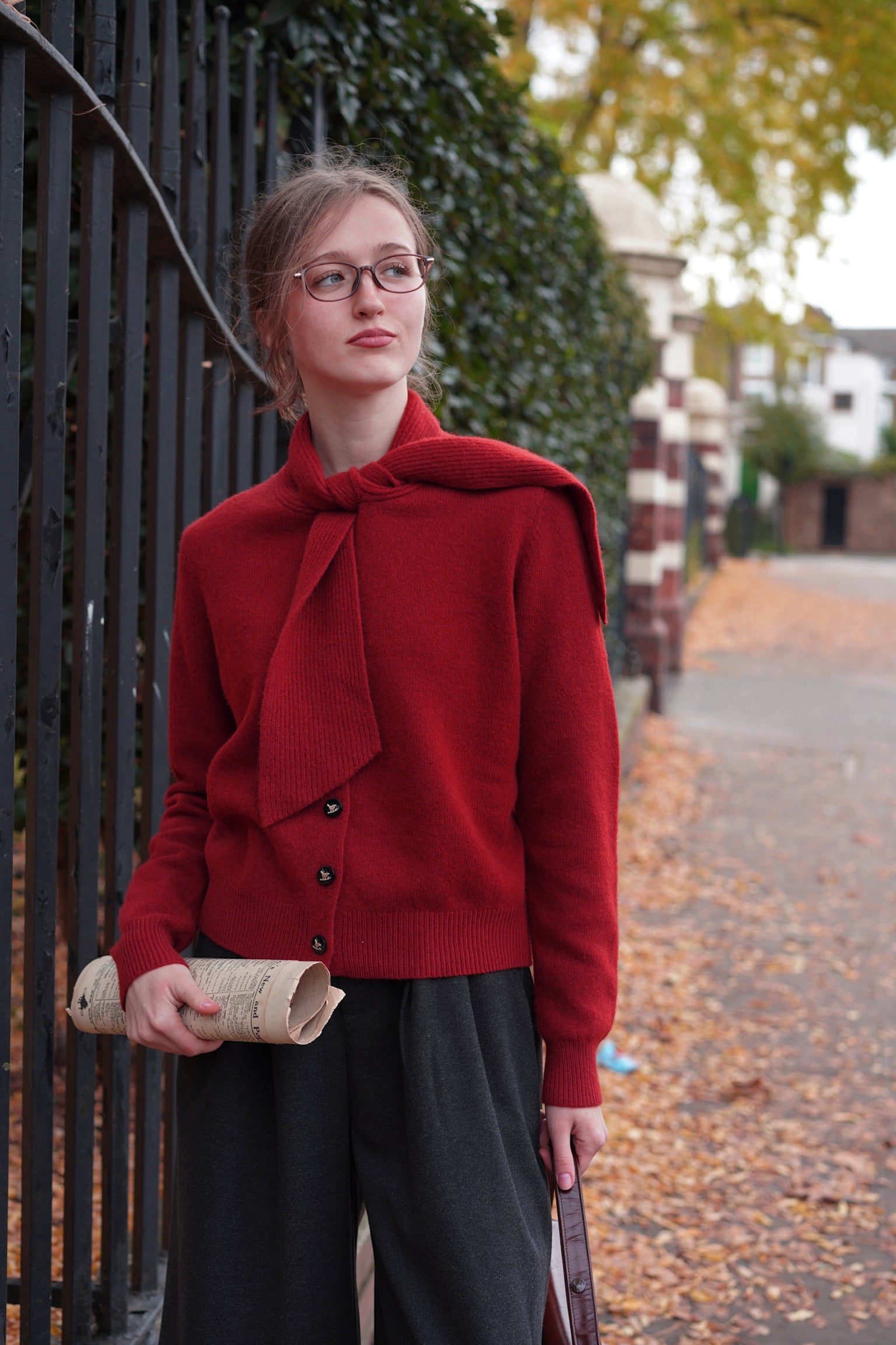 Miss Honey Wool Jumper（Cranberry Red ）