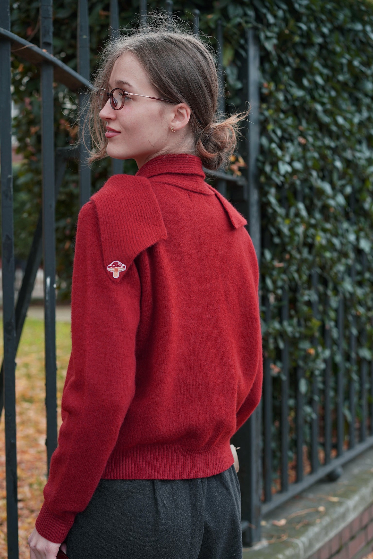 Miss Honey Wool Jumper（Cranberry Red ）
