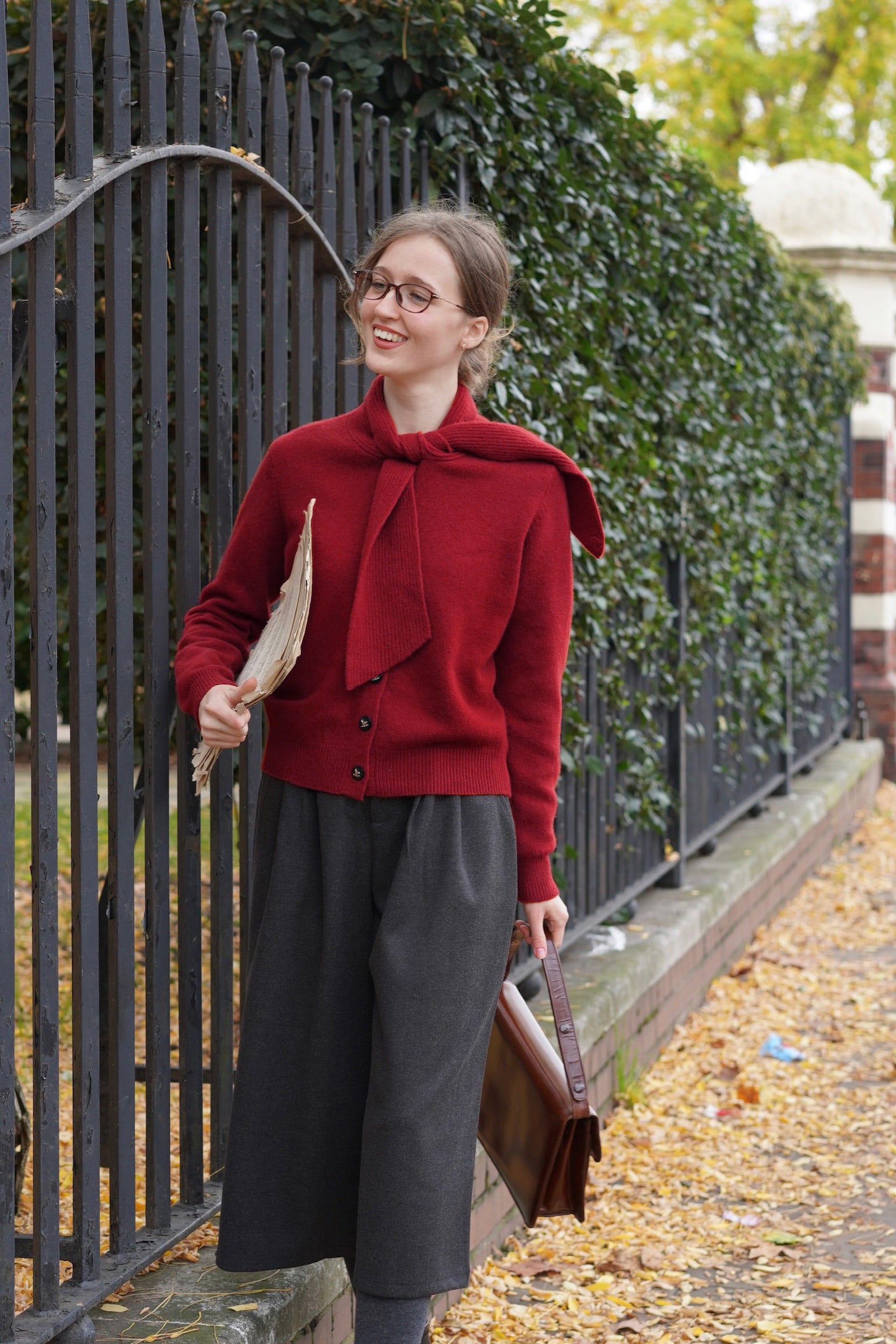 Miss Honey Wool Jumper（Cranberry Red ）