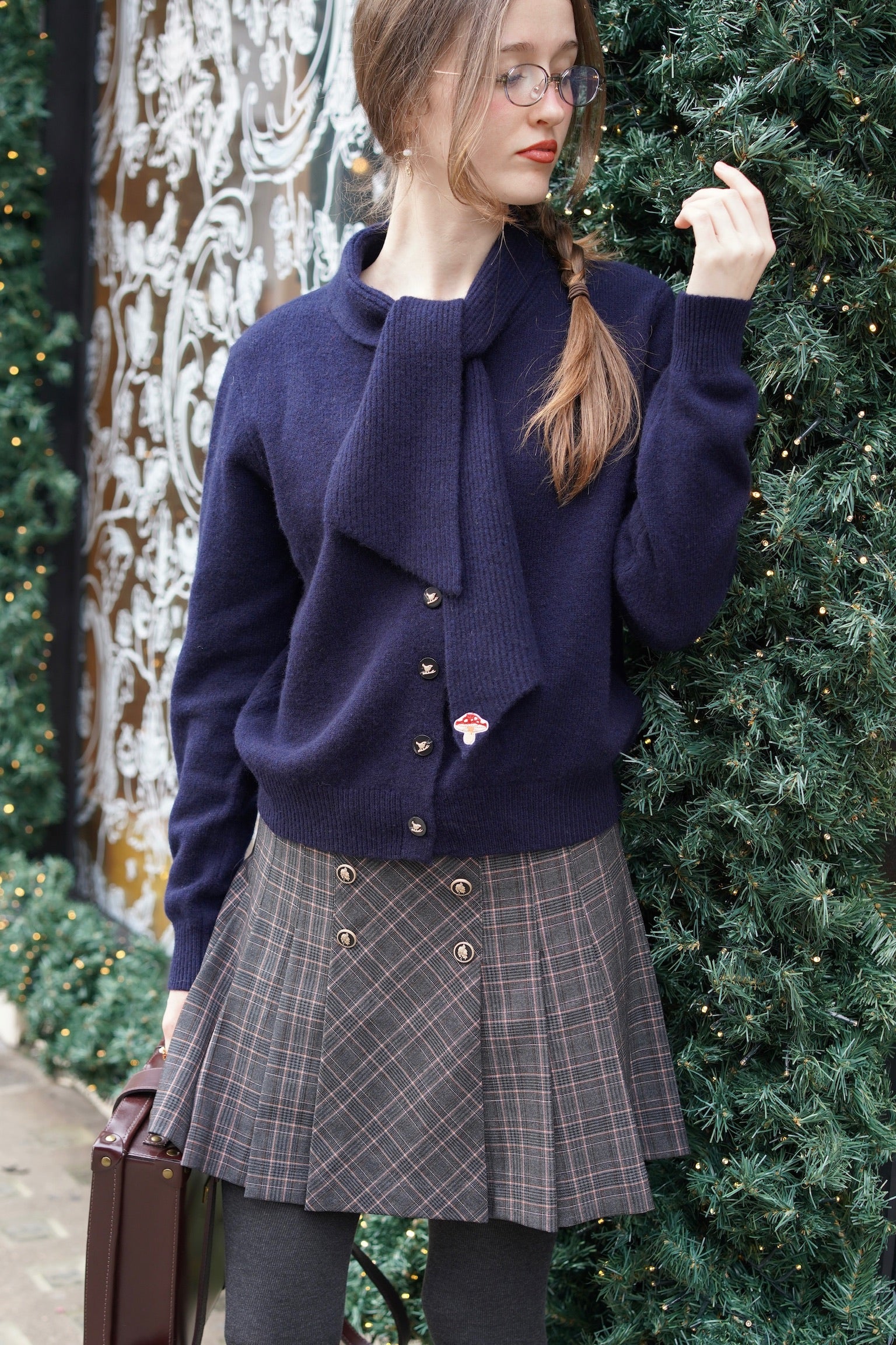 Miss Honey Wool Jumper（ Navy）