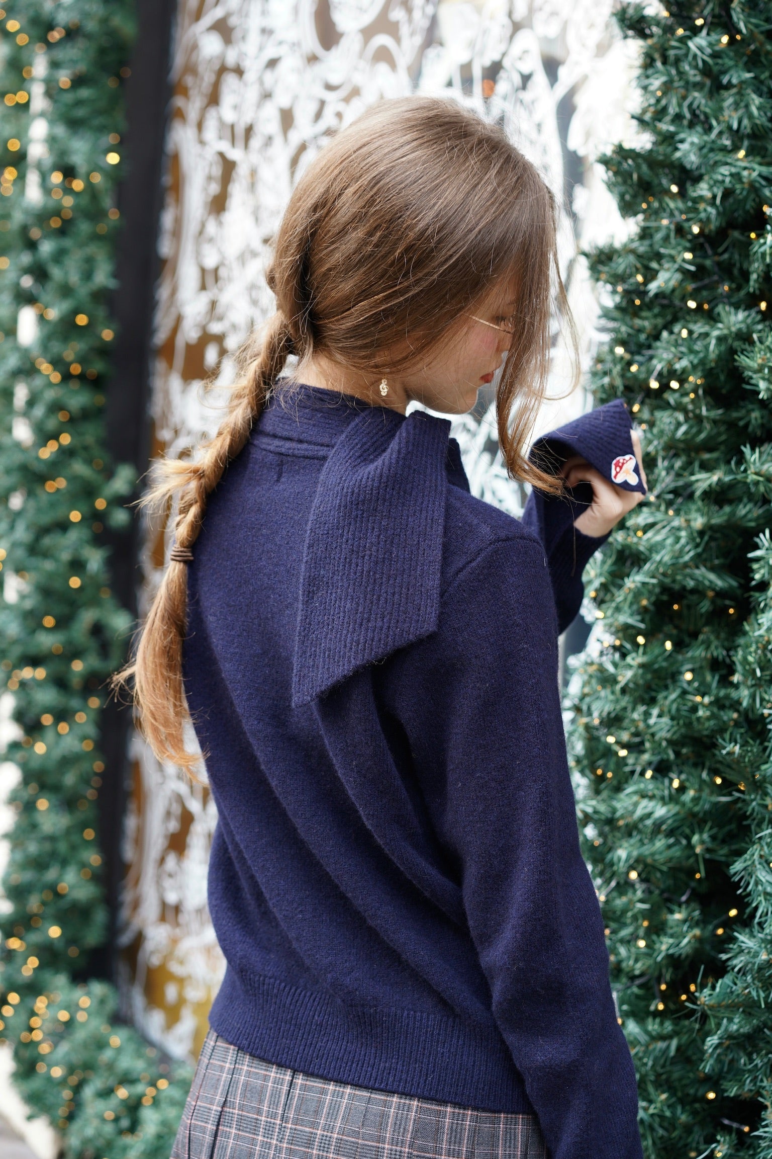 Miss Honey Wool Jumper（ Navy）