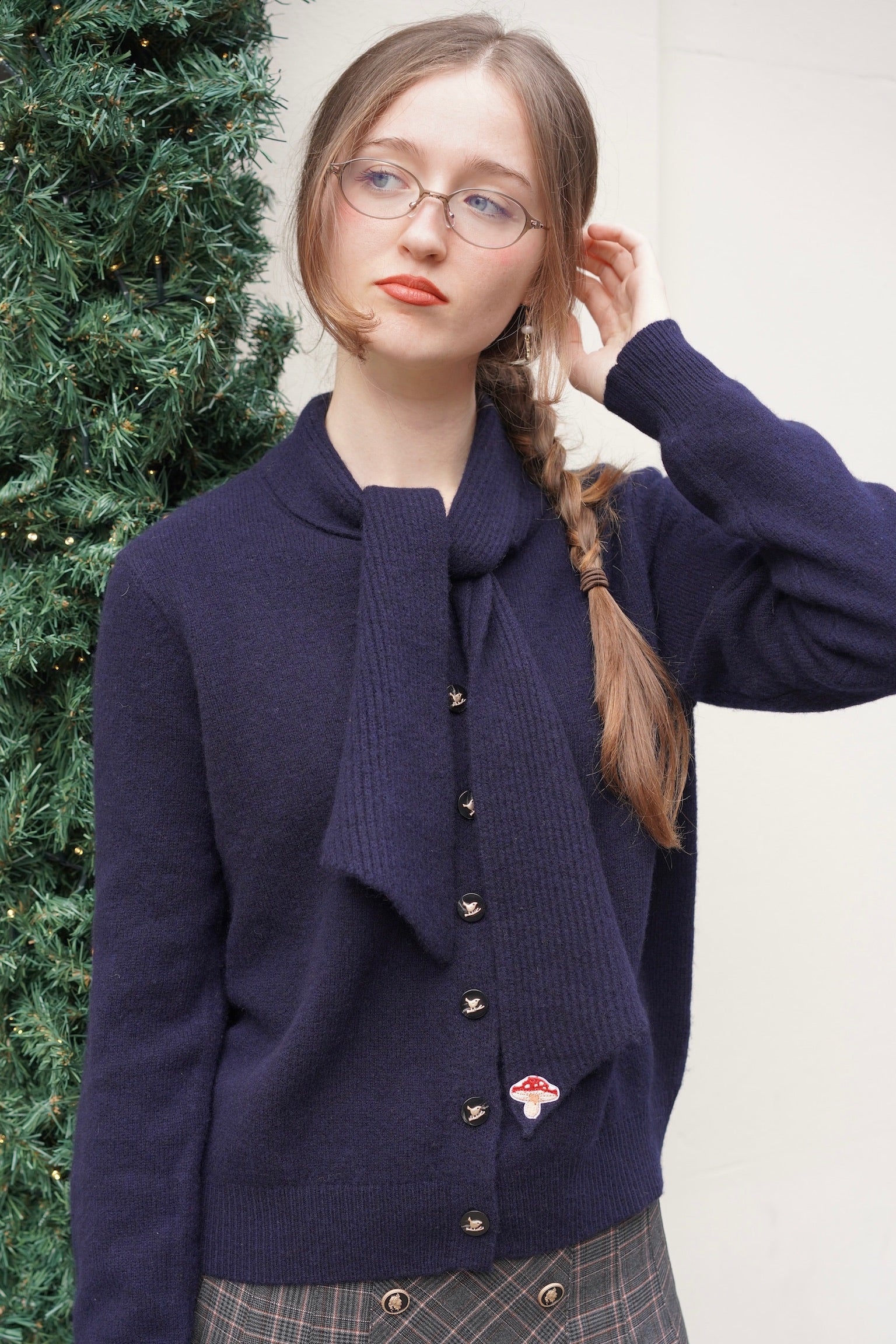Miss Honey Wool Jumper（ Navy）