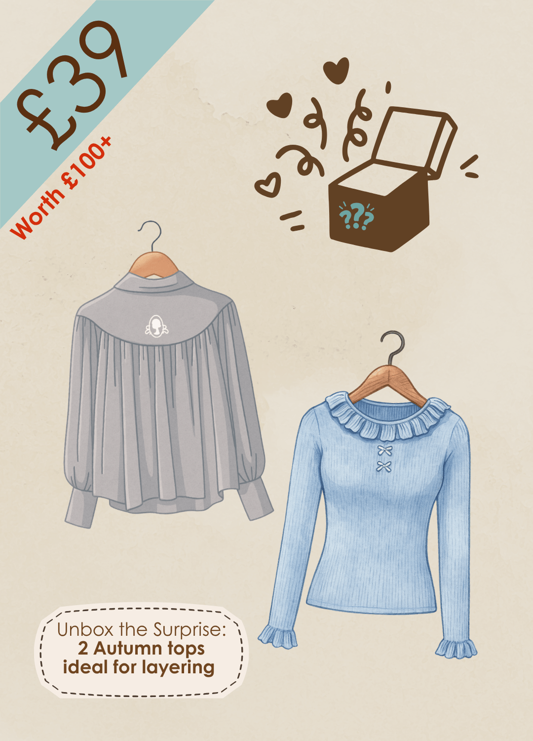 November Mystery Gift Box – Autumn Tops