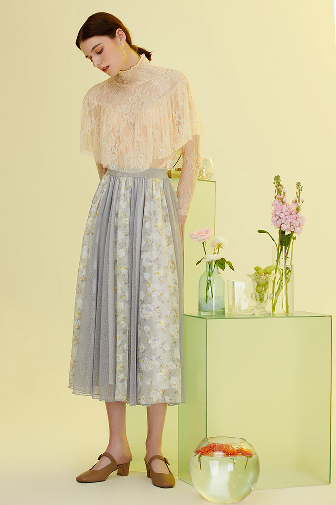 Osborne Princess Mesh Skirt (Lilac Grey)