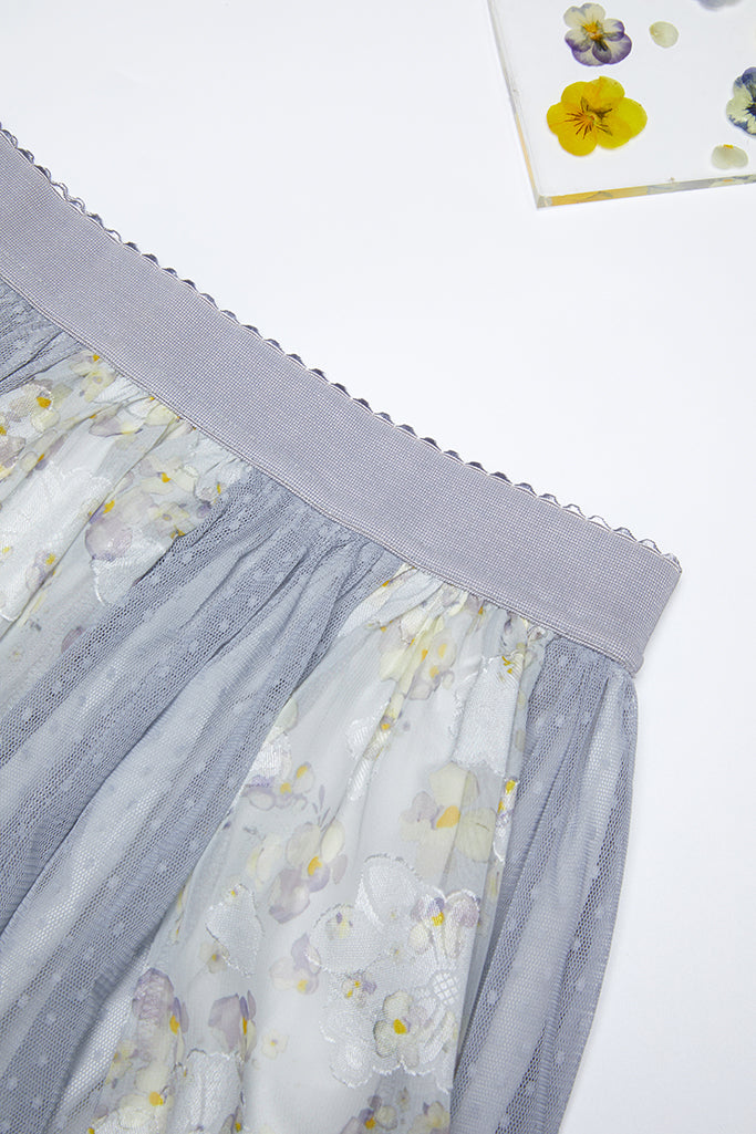 Osborne Princess Mesh Skirt (Lilac Grey)