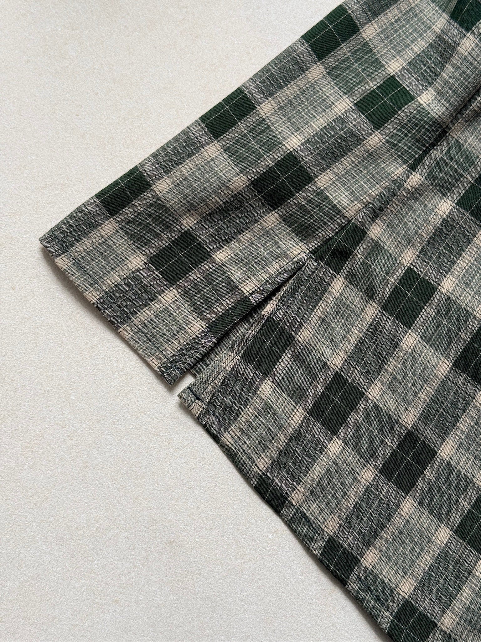 Pauline Fossil Blouse  (Forest Tartan)