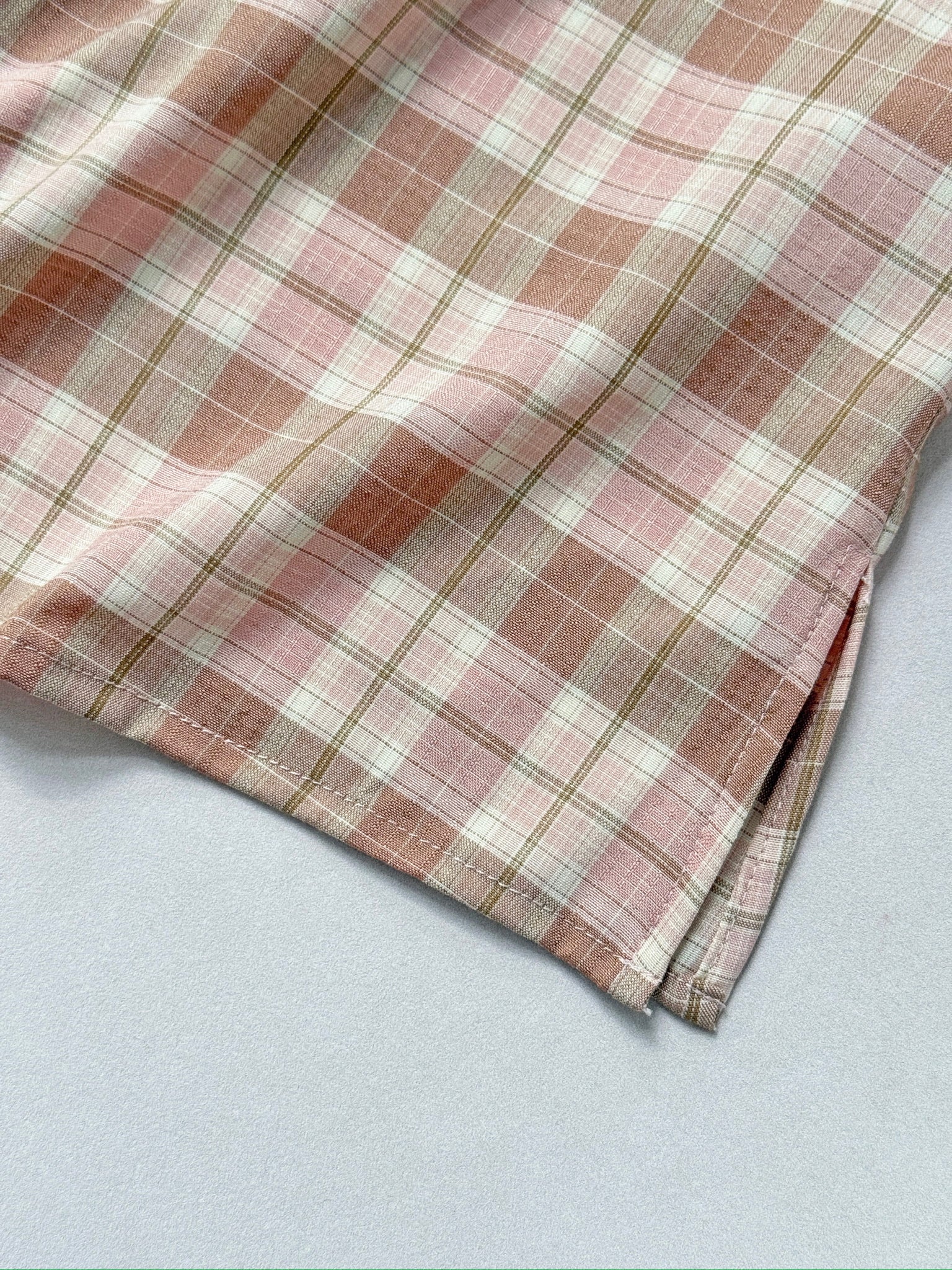 Pauline Fossil Blouse (Rose Tartan)