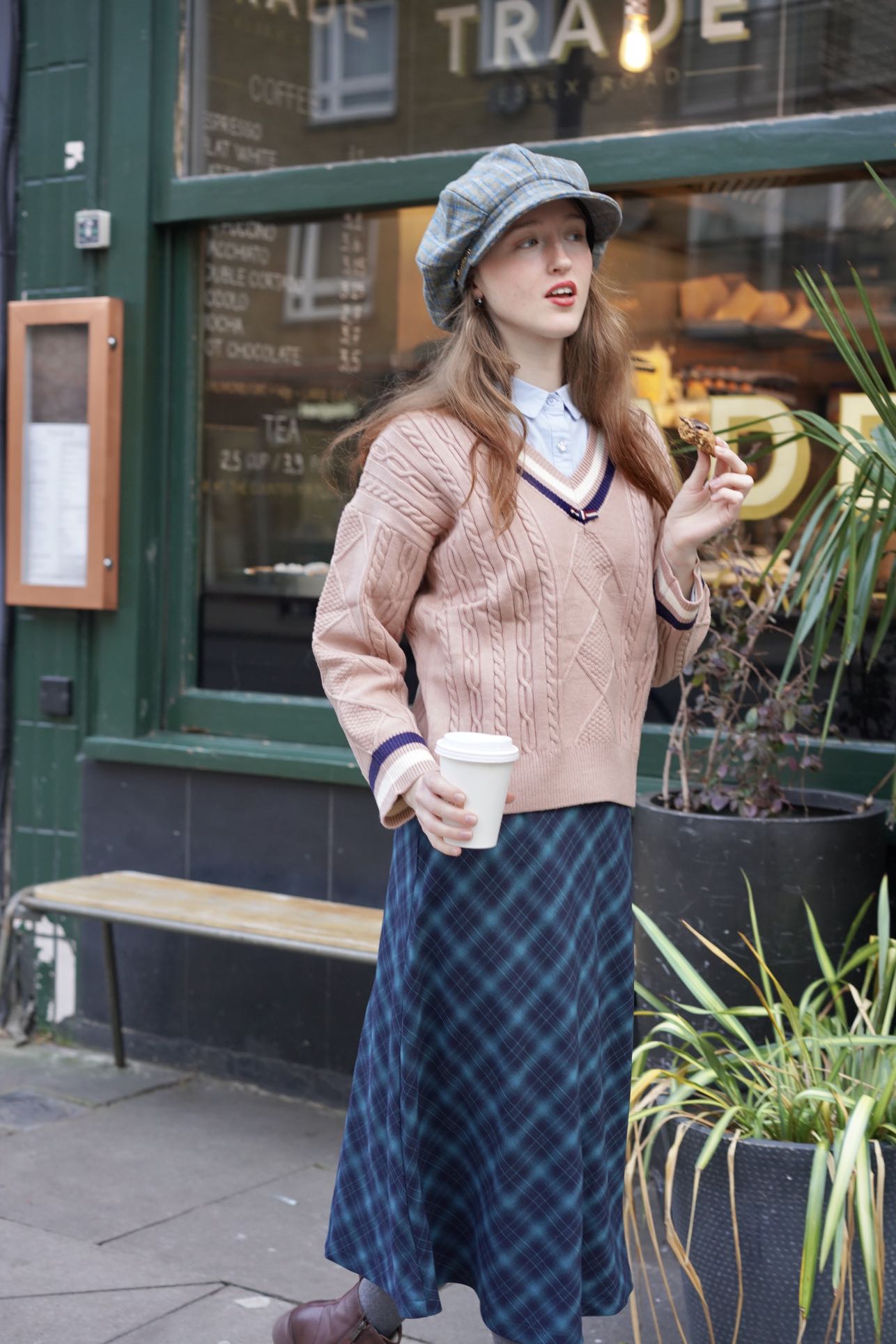 Peaky Blade Newsboy Cap Hat (Moss Green)