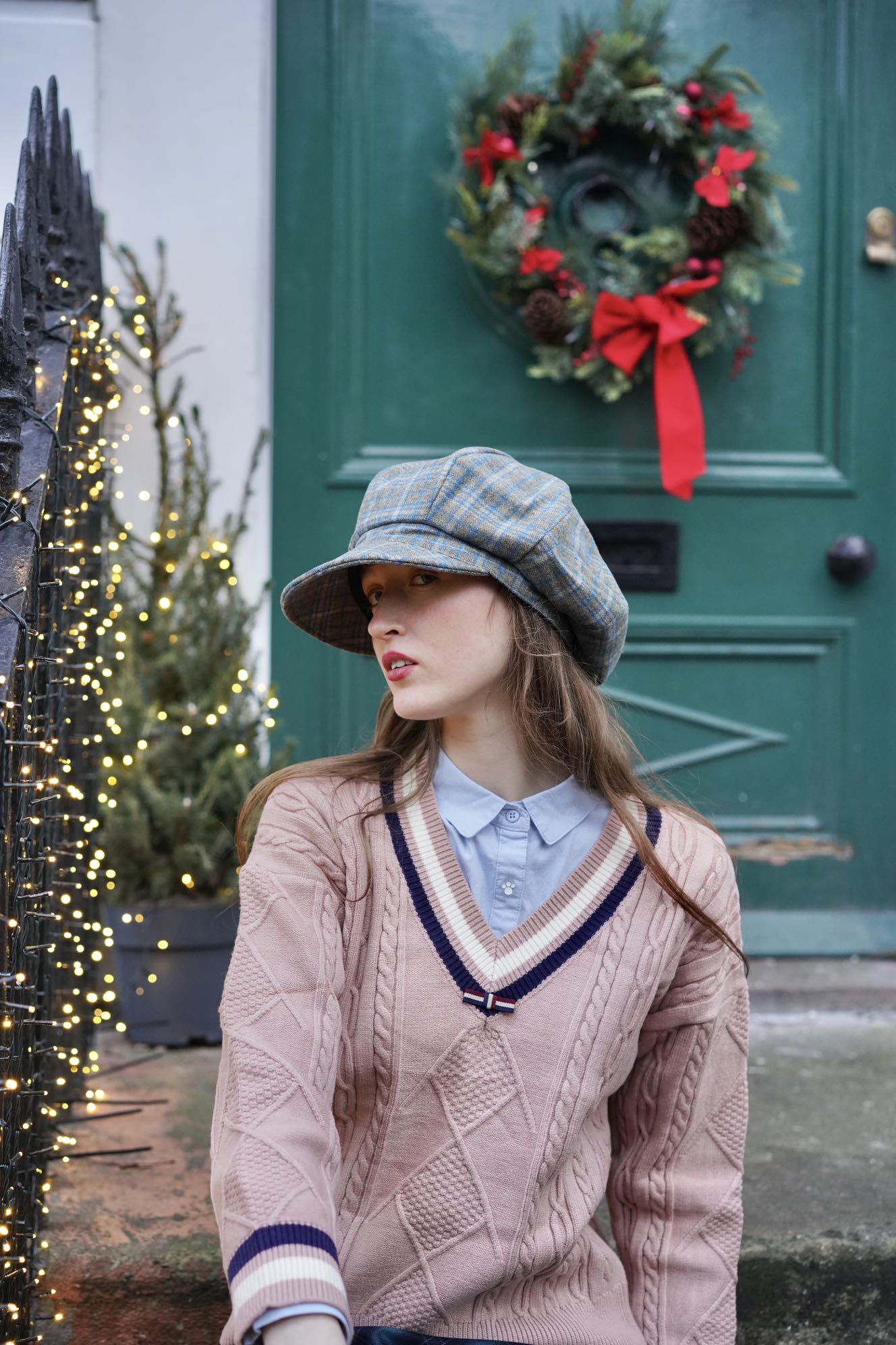 Peaky Blade Newsboy Cap Hat (Moss Green)