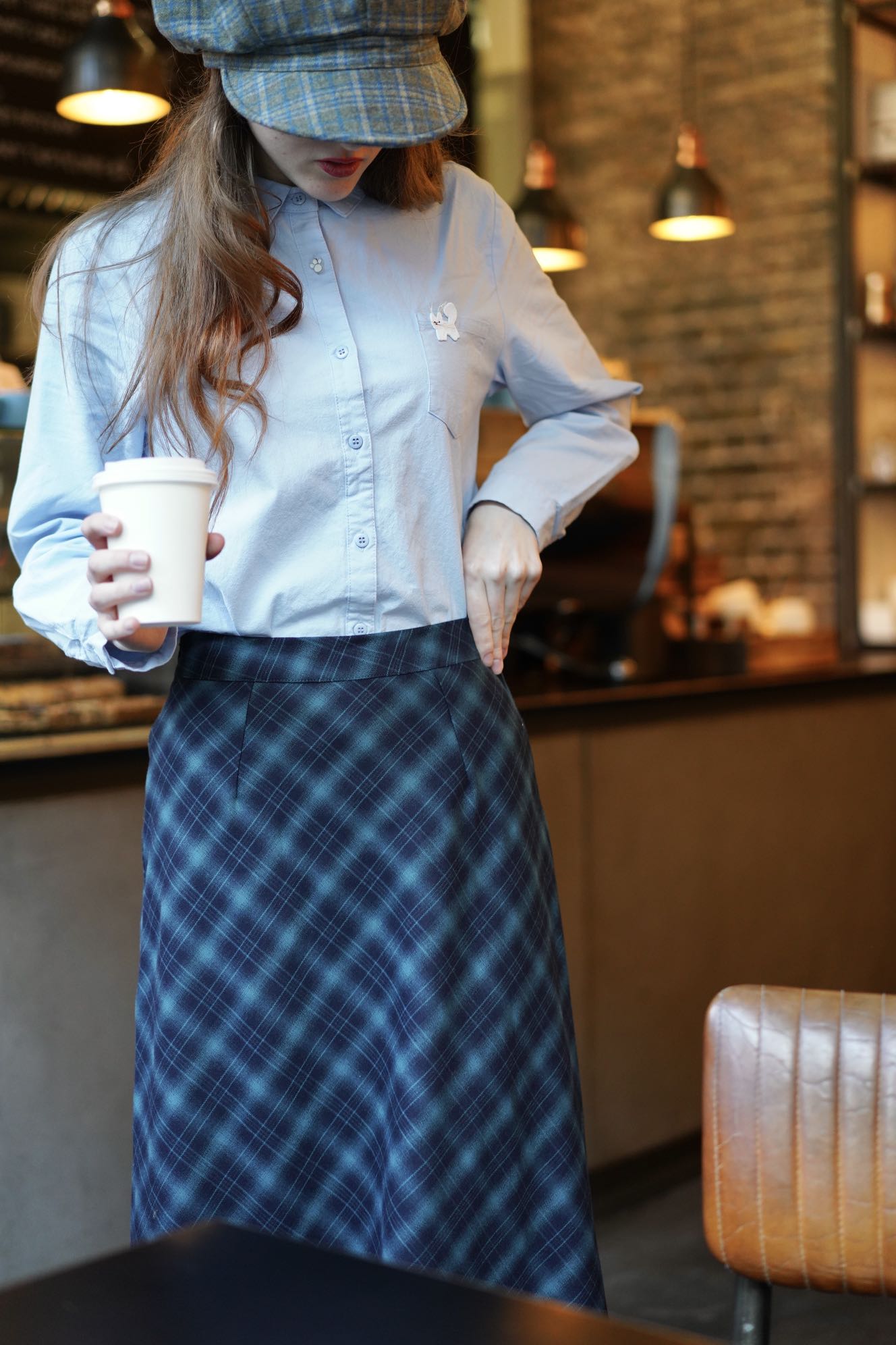 Highland Tartan Midi Skirt