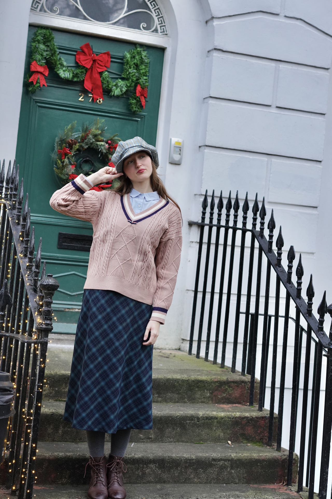 Plaid sweater skirt sale