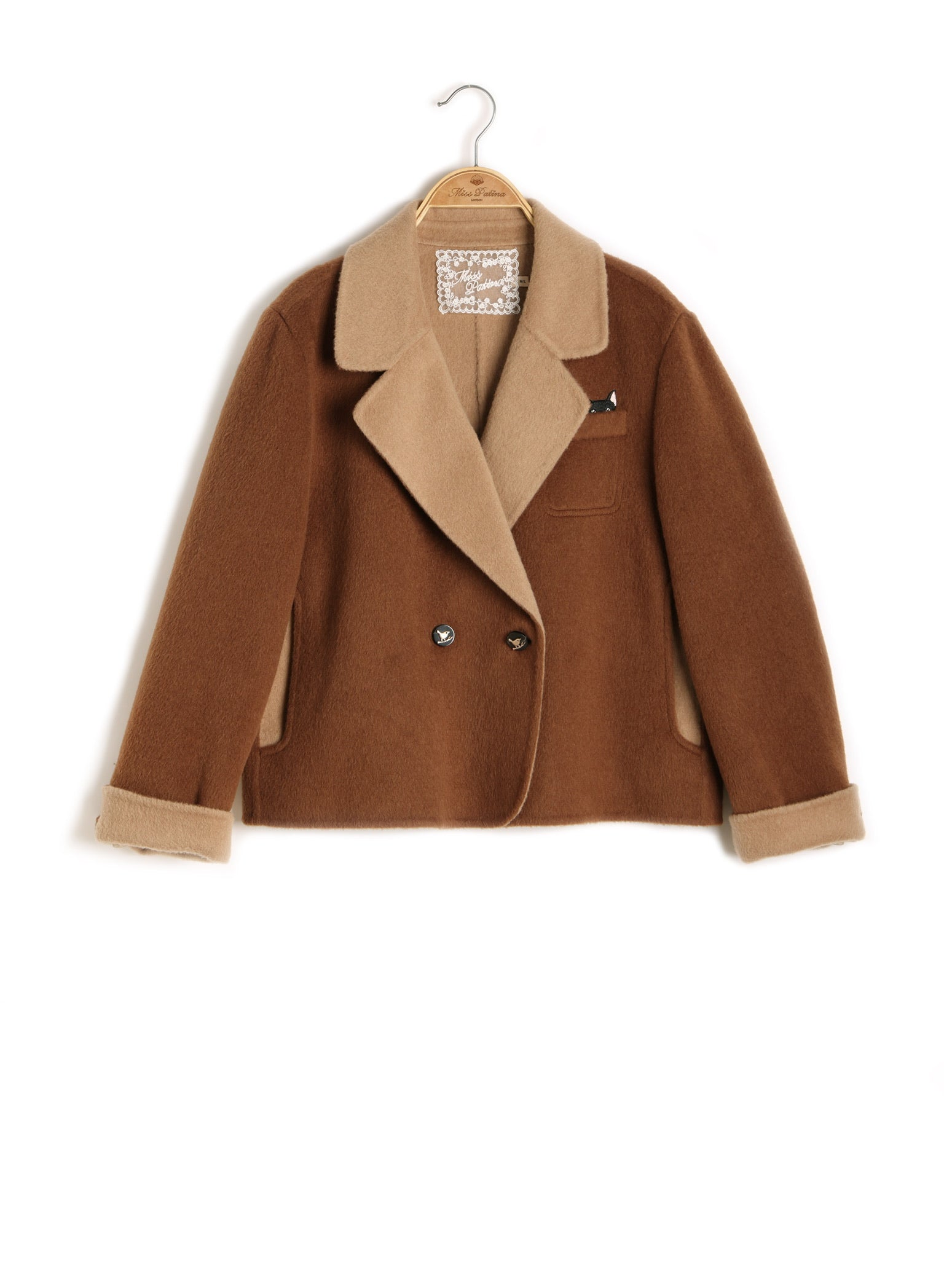 Peekaboo Cat Wool Blazer (Cambridge Brown)
