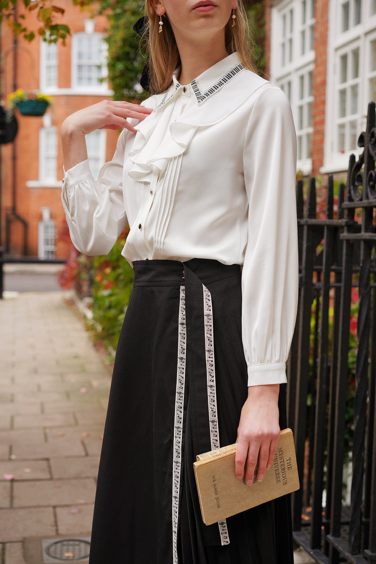 Piano Collar Ruffled Blouse – New Edition